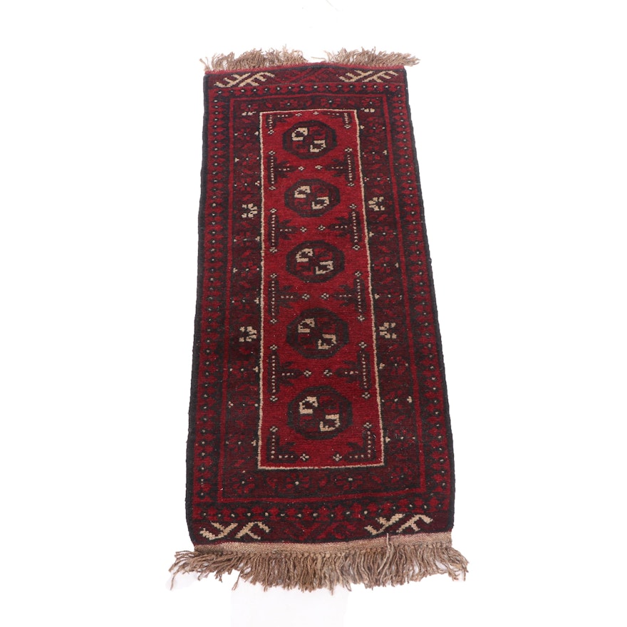 Hand-Knotted Afghan Bokhara Wool Rug
