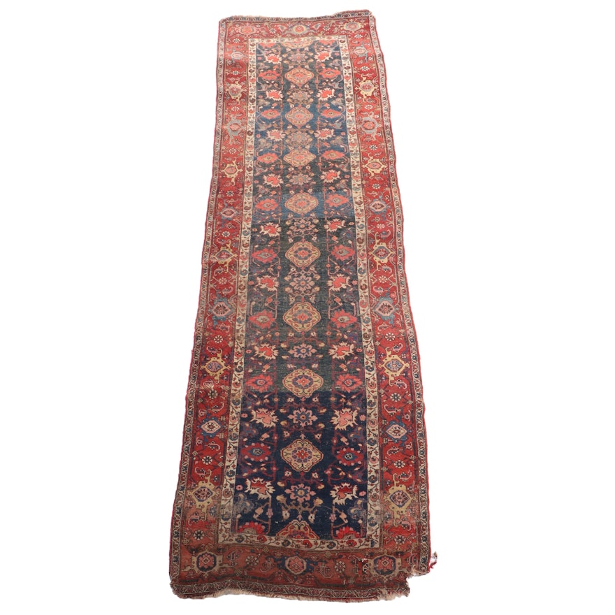 Hand-Knotted Caucasian Karabagh Wool Carpet Runner