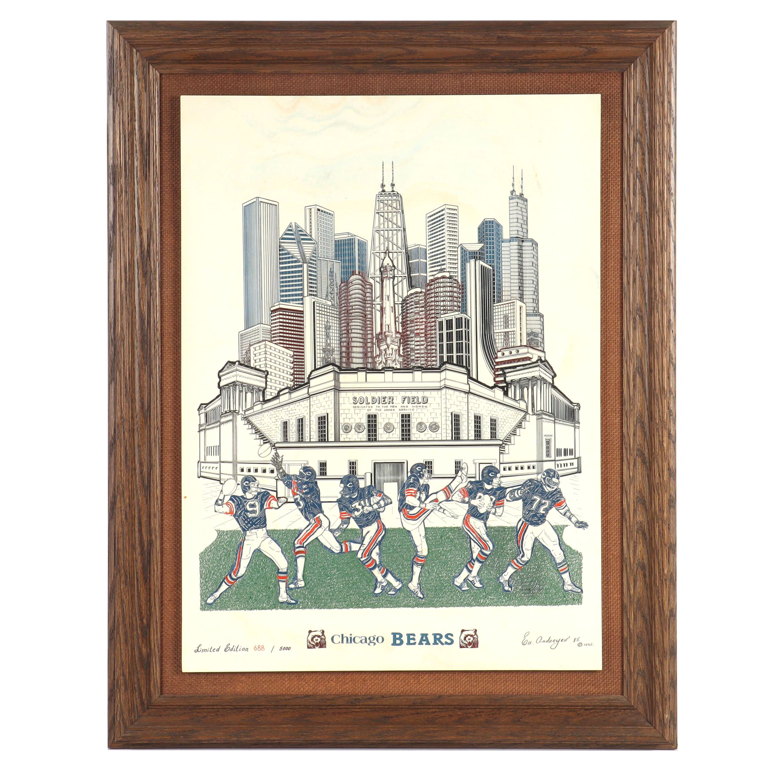 Eugene Andreyev Resin and Ceramic Composition "Chicago Bears"