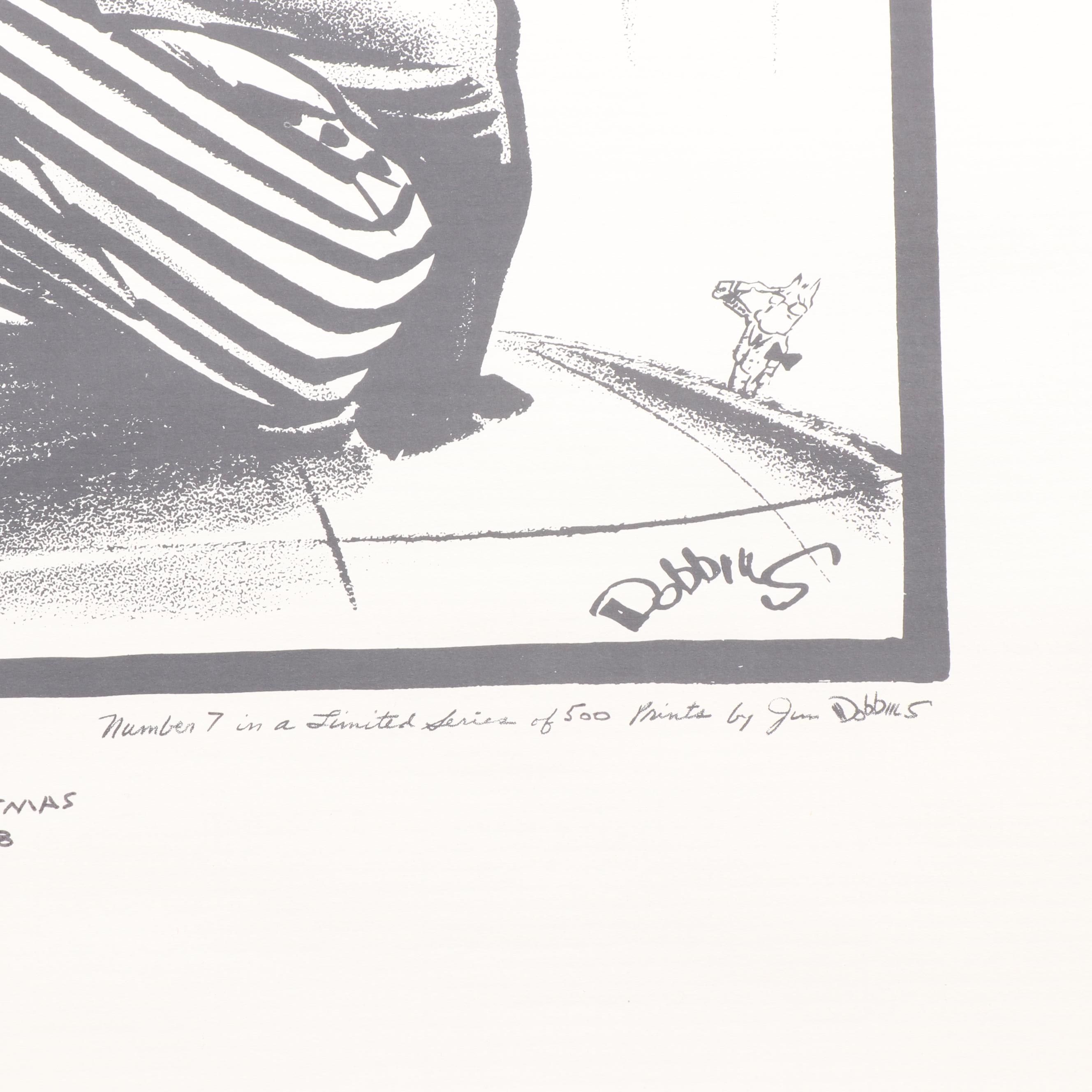 Photomechanical Print After Jim Dobbins "My Son, My Son" with Signed Book