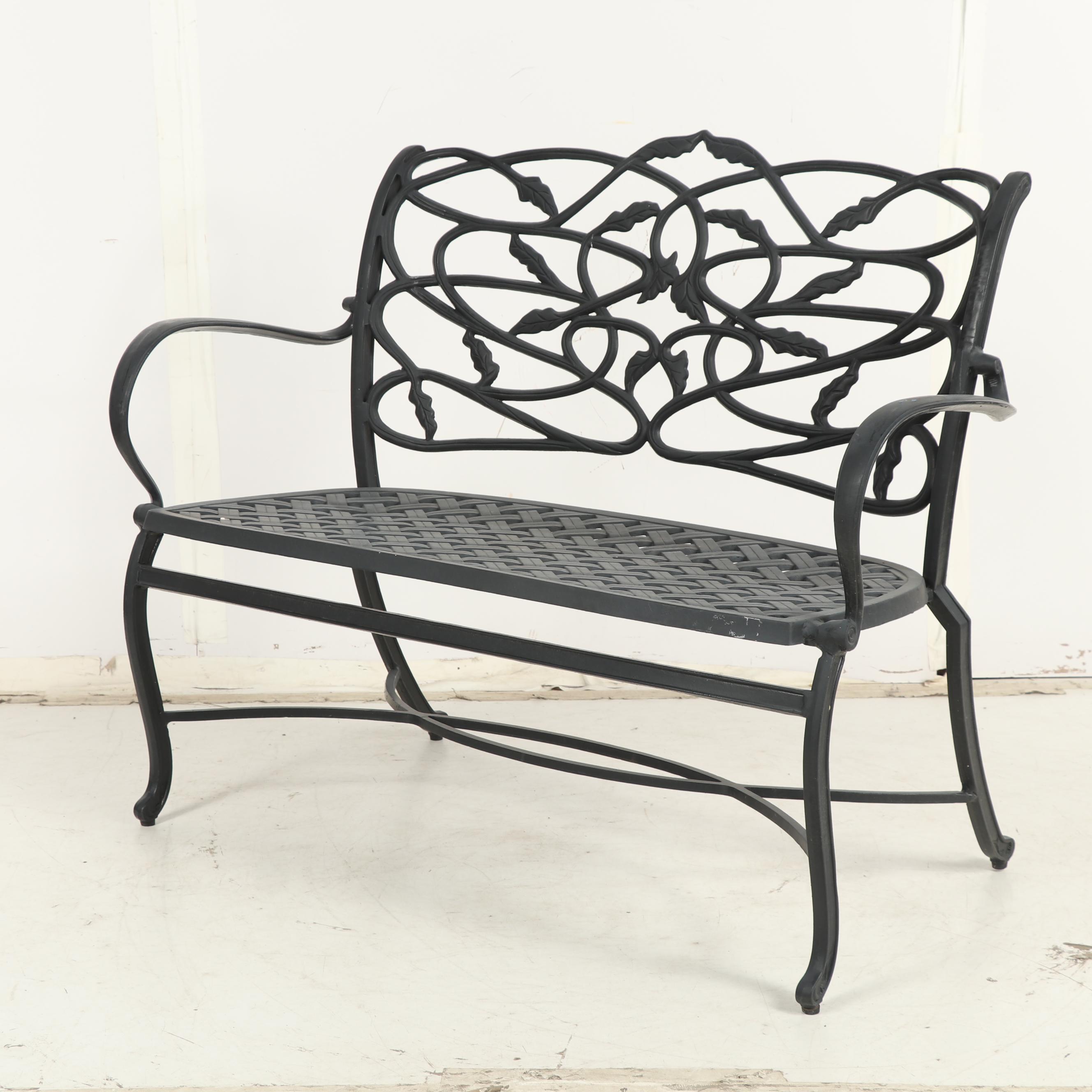Contemporary Summer Classics Metal Patio Bench