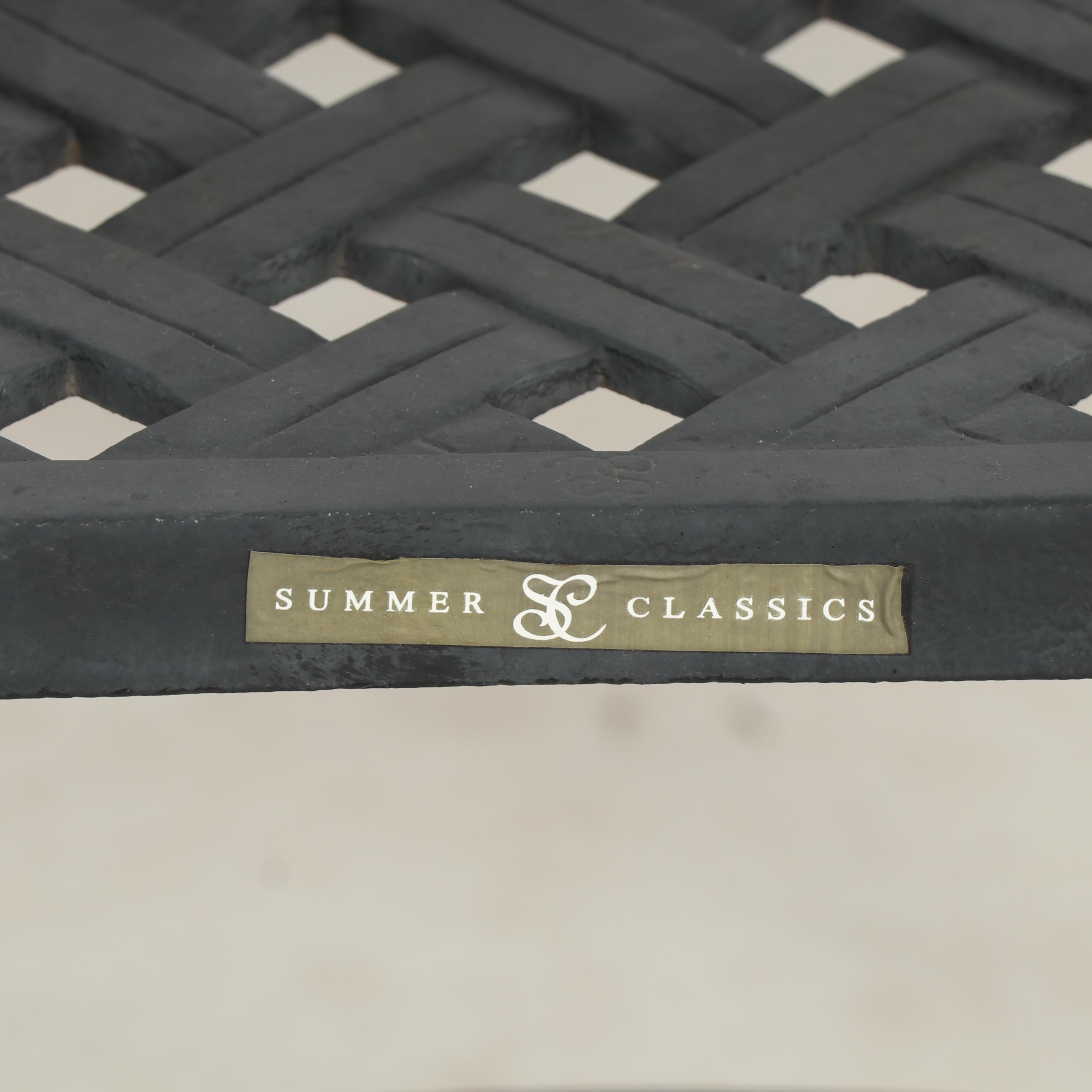 Contemporary Summer Classics Metal Patio Bench