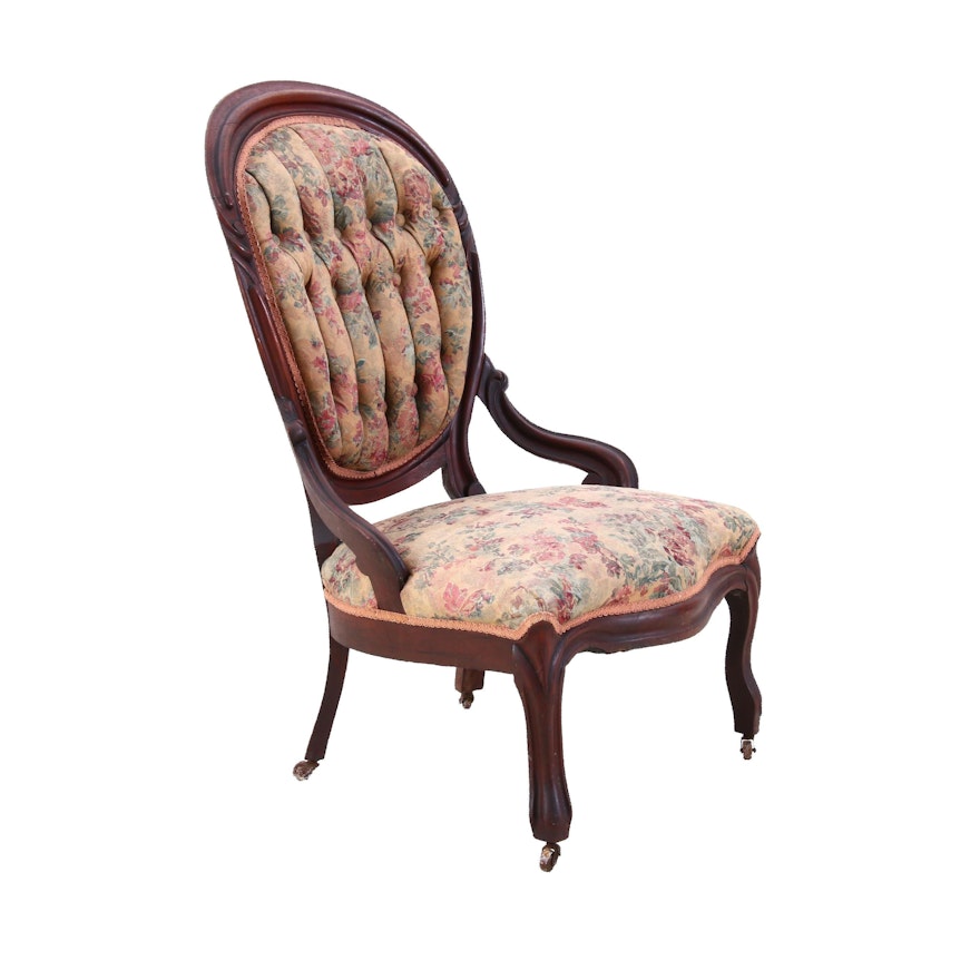 Victorian Mahogany Parlor Chair