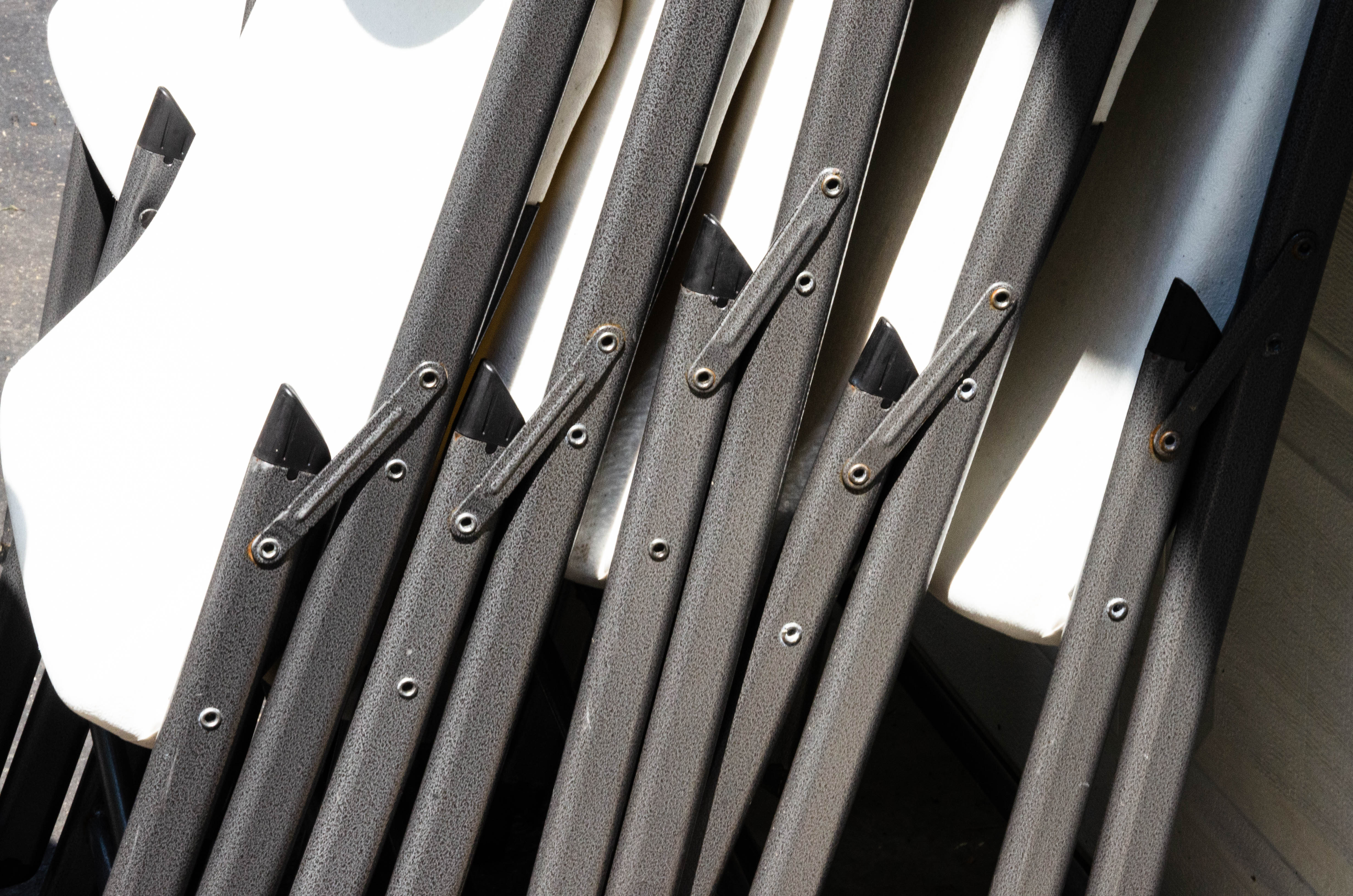 Twelve Lifetime Folding Banquet Chairs