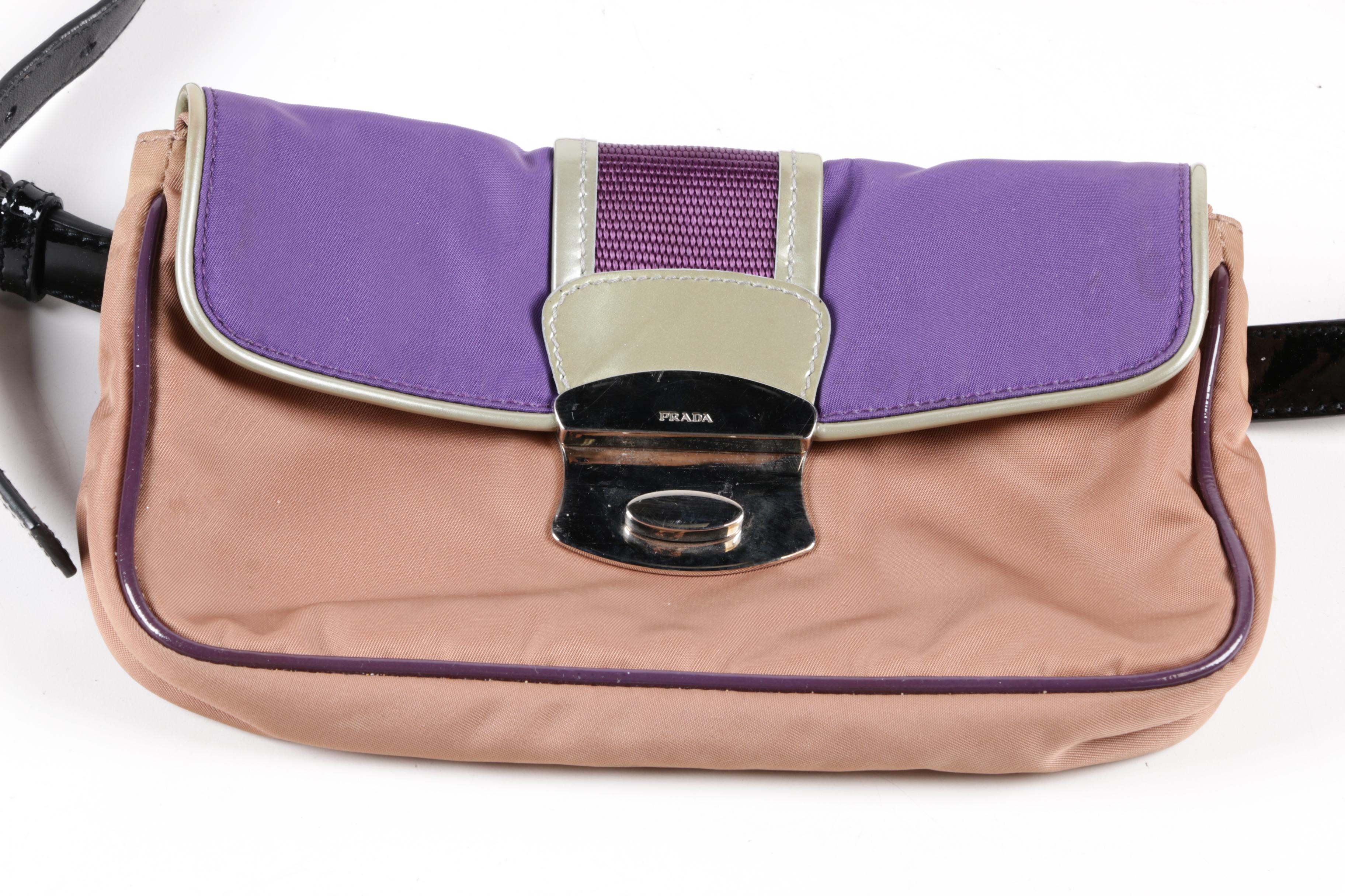 Prada Belt Bag in Nylon, Patent Leather, and Leather