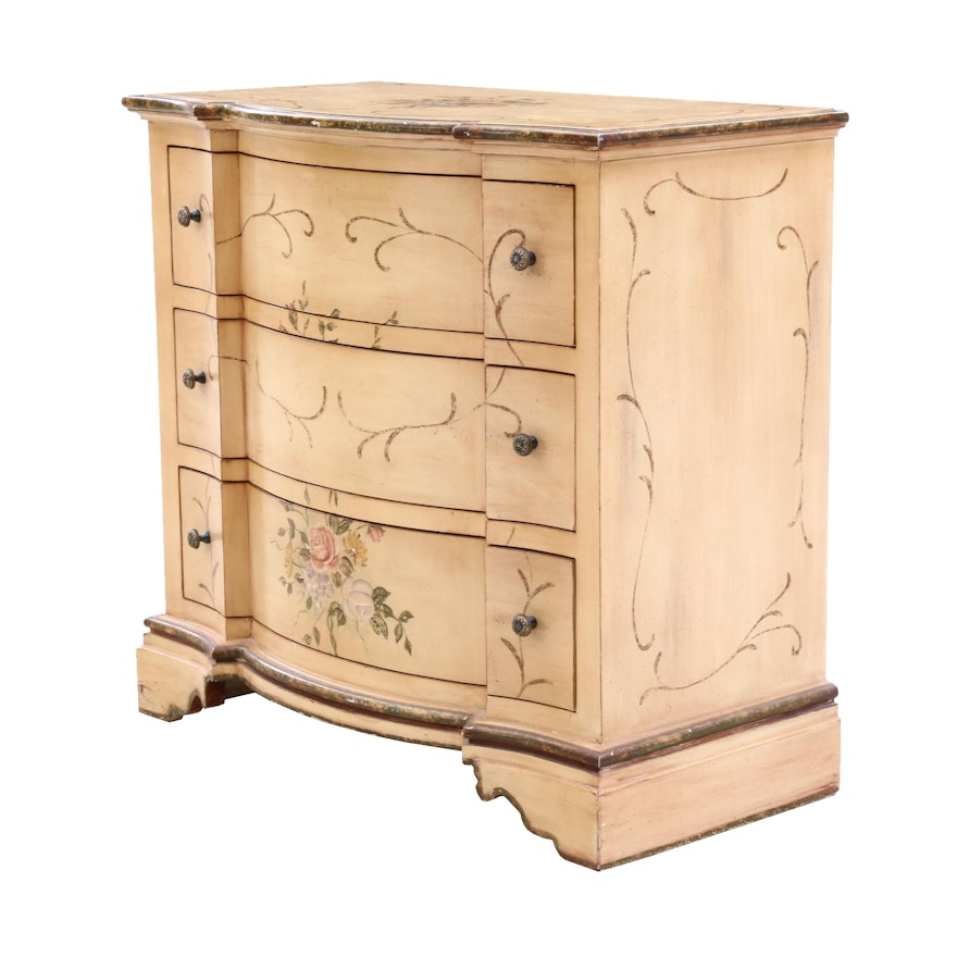 Chest of Drawers with Painted Floral Motifs