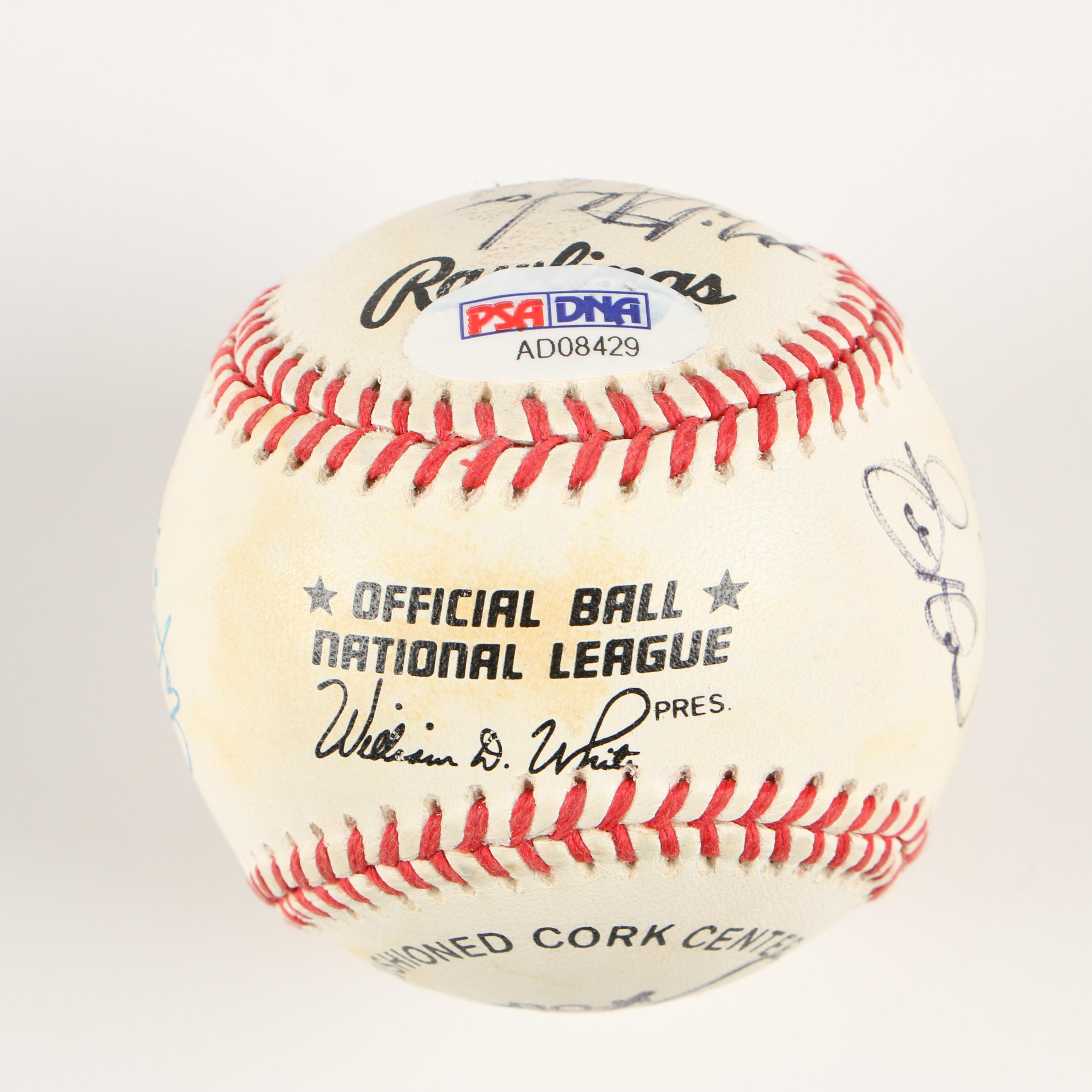 St. Louis Cardinals Multi-Autographed Baseball with Lou Brock, La Russa, 1999