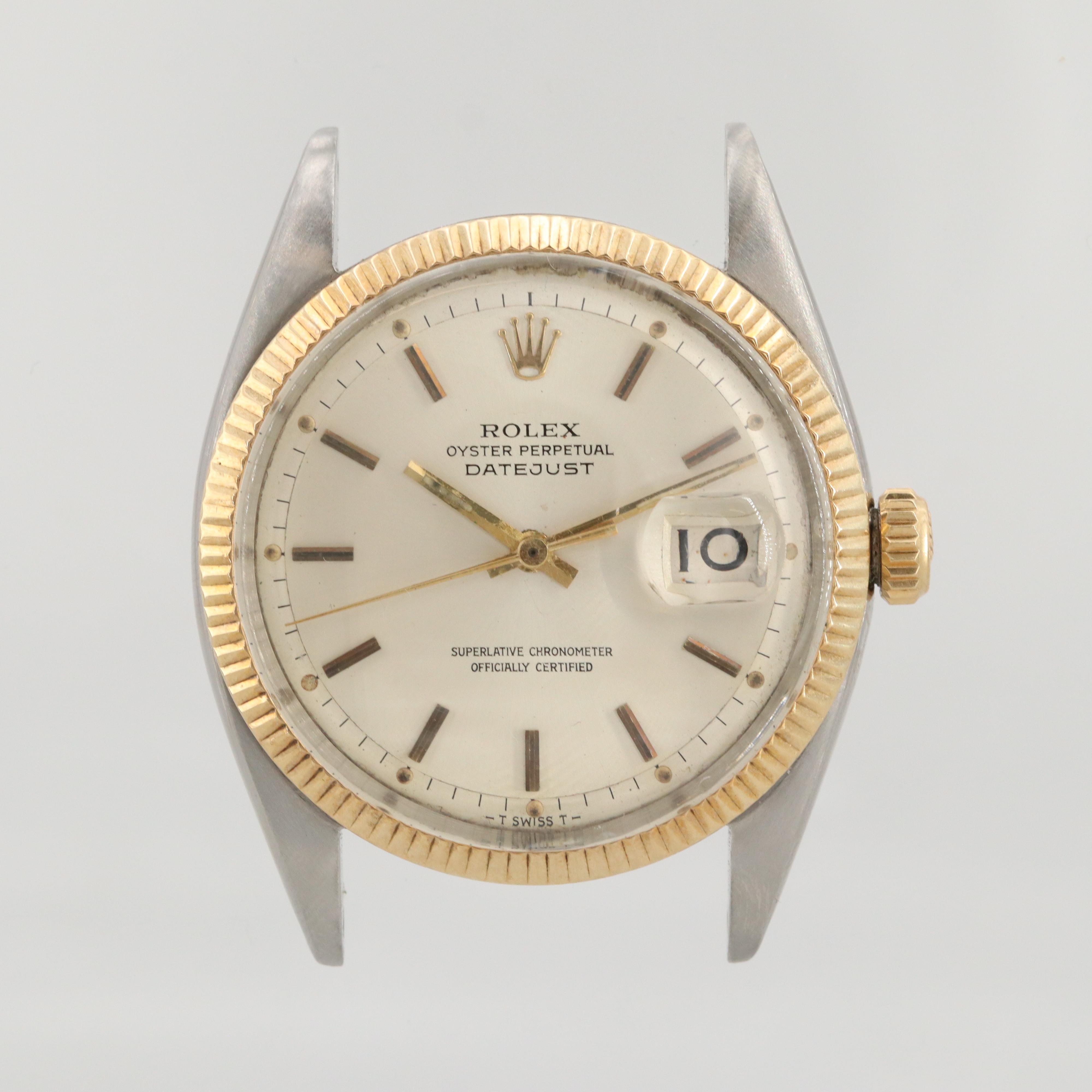 1956 Rolex Datejust 14K Yellow Gold and Stainless Steel 43.50 MM Watch