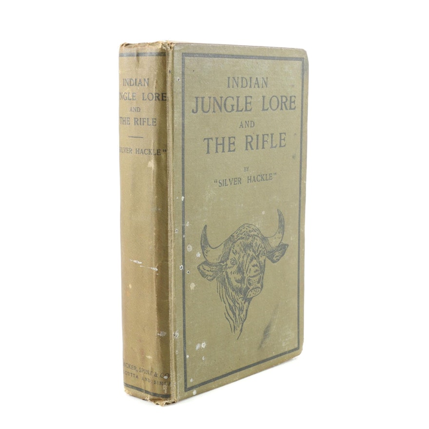 1929 First Edition "Indian Jungle Lore and the Rifle" by Silver Hackle