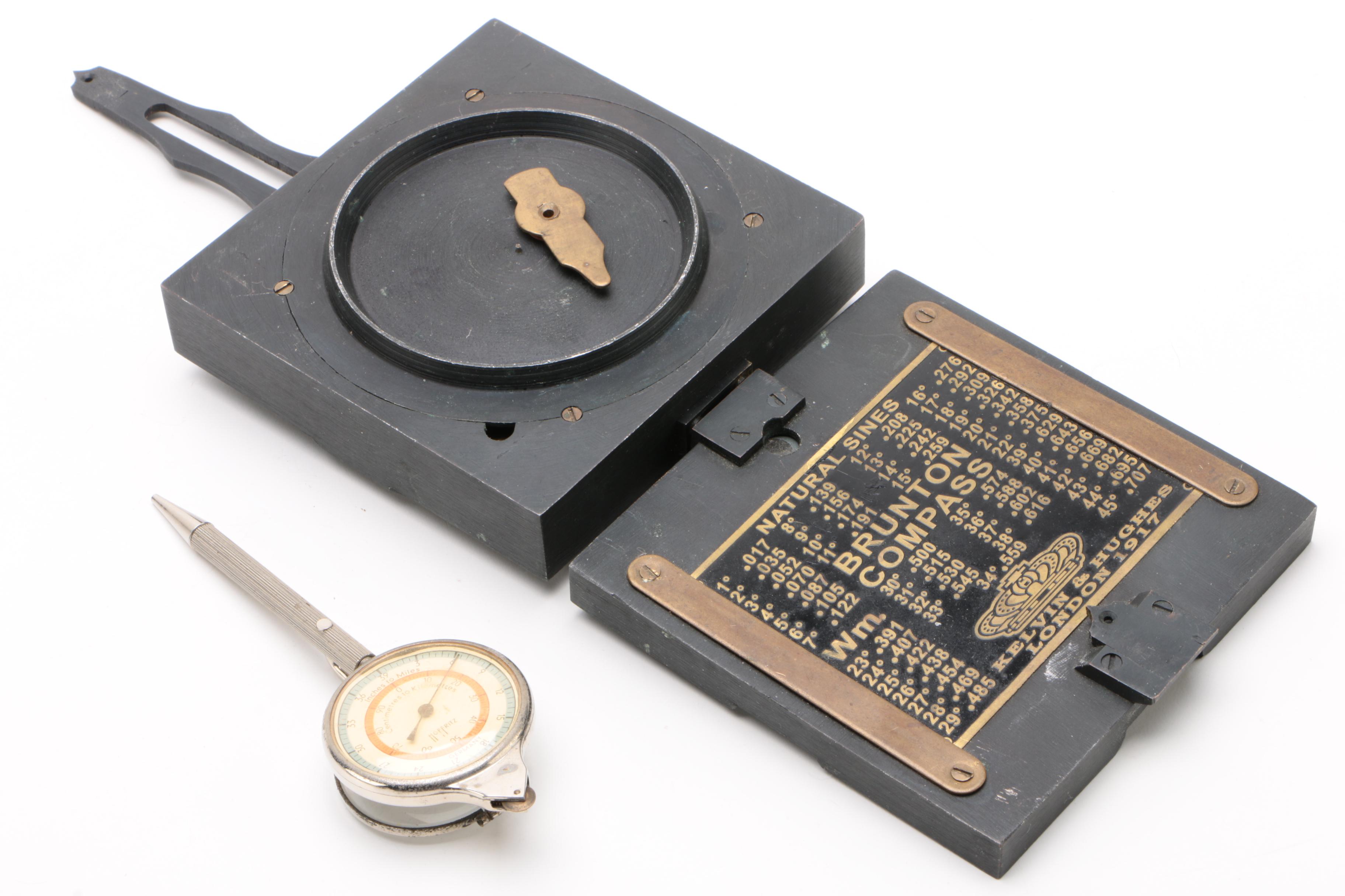 Brunton Compass, Hoffritz Opisometer, and Other Measuring Tools, 20th Century