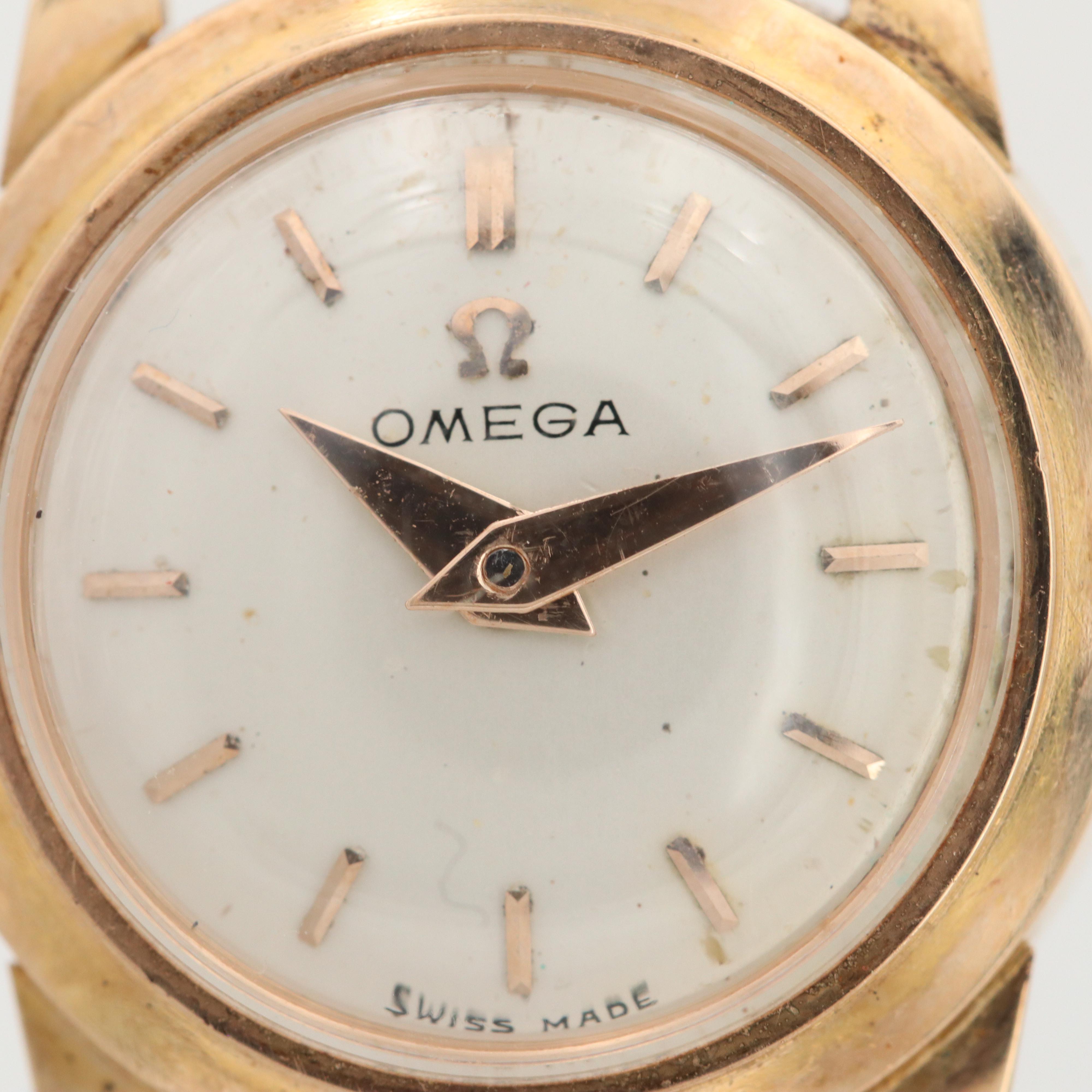 Vintage Omega Tresor 18K Gold Stem Wind Watch
