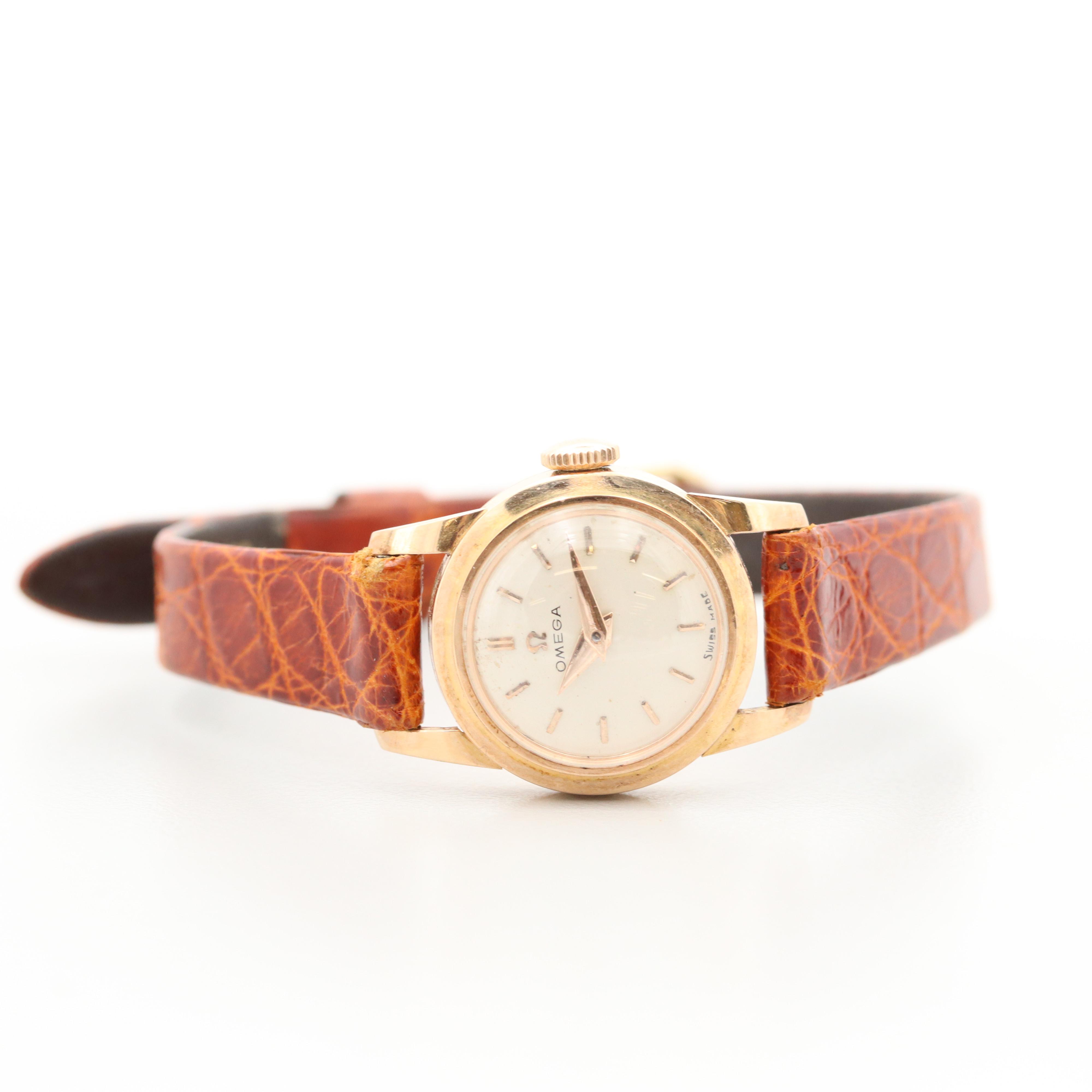 Vintage Omega Tresor 18K Gold Stem Wind Watch