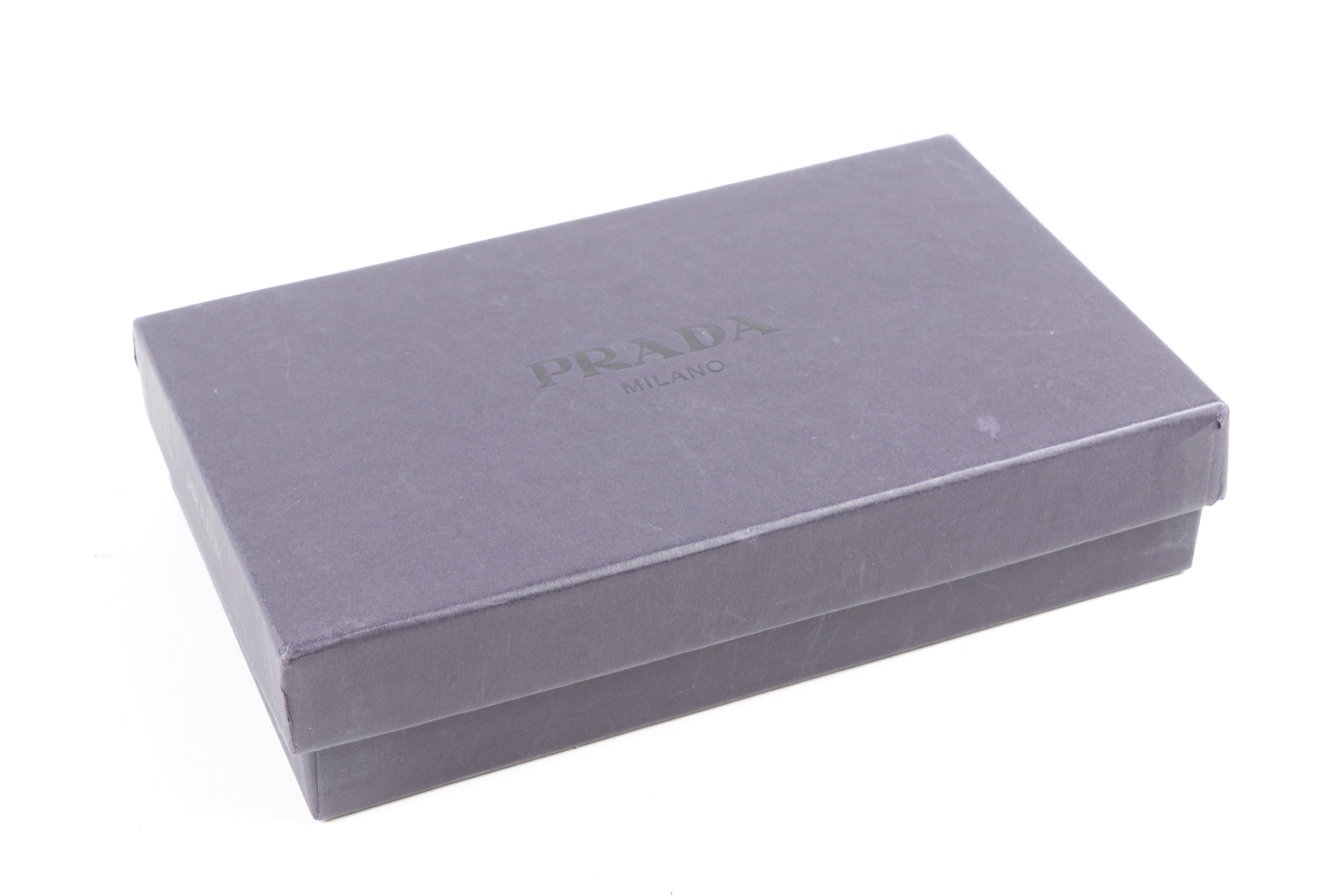 Prada Pink Saffiano Leather Fiocco Clutch Wallet