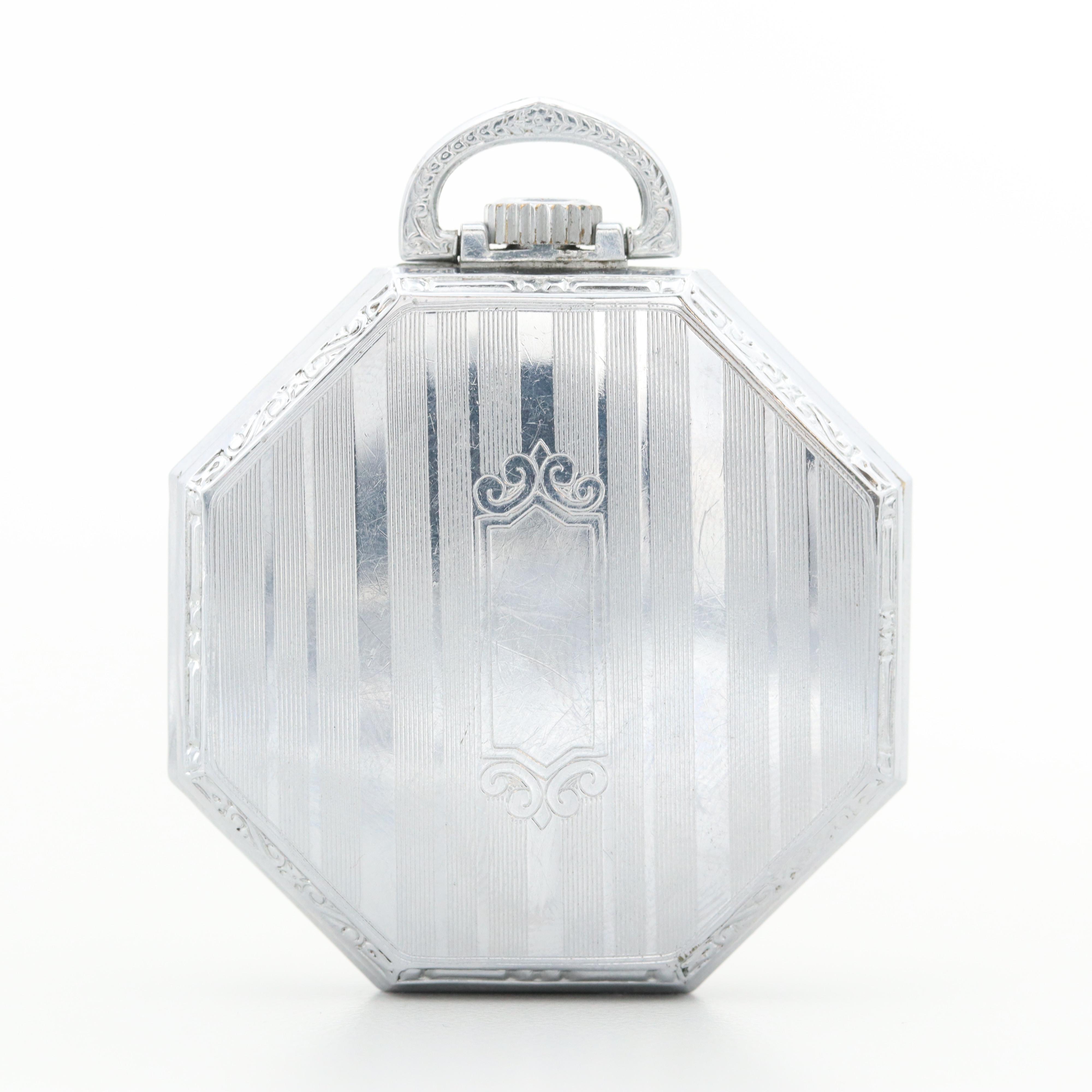 Antique Waltham Octagonal Shaped Pocket Watch, 1914