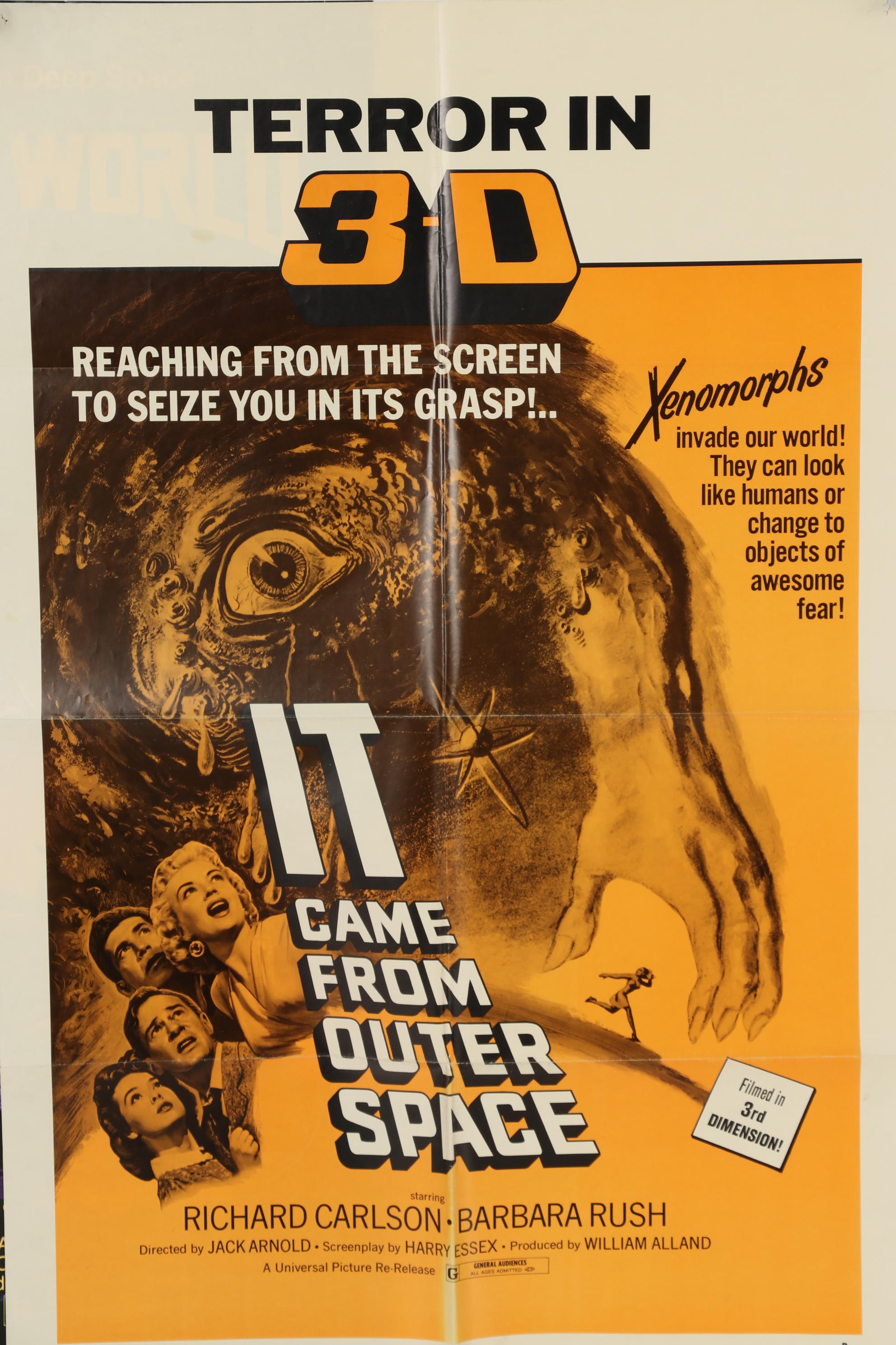 "It Came From Outer Space" and Other Sci-Fi Horror Movie Poster, 1970s - 1980s