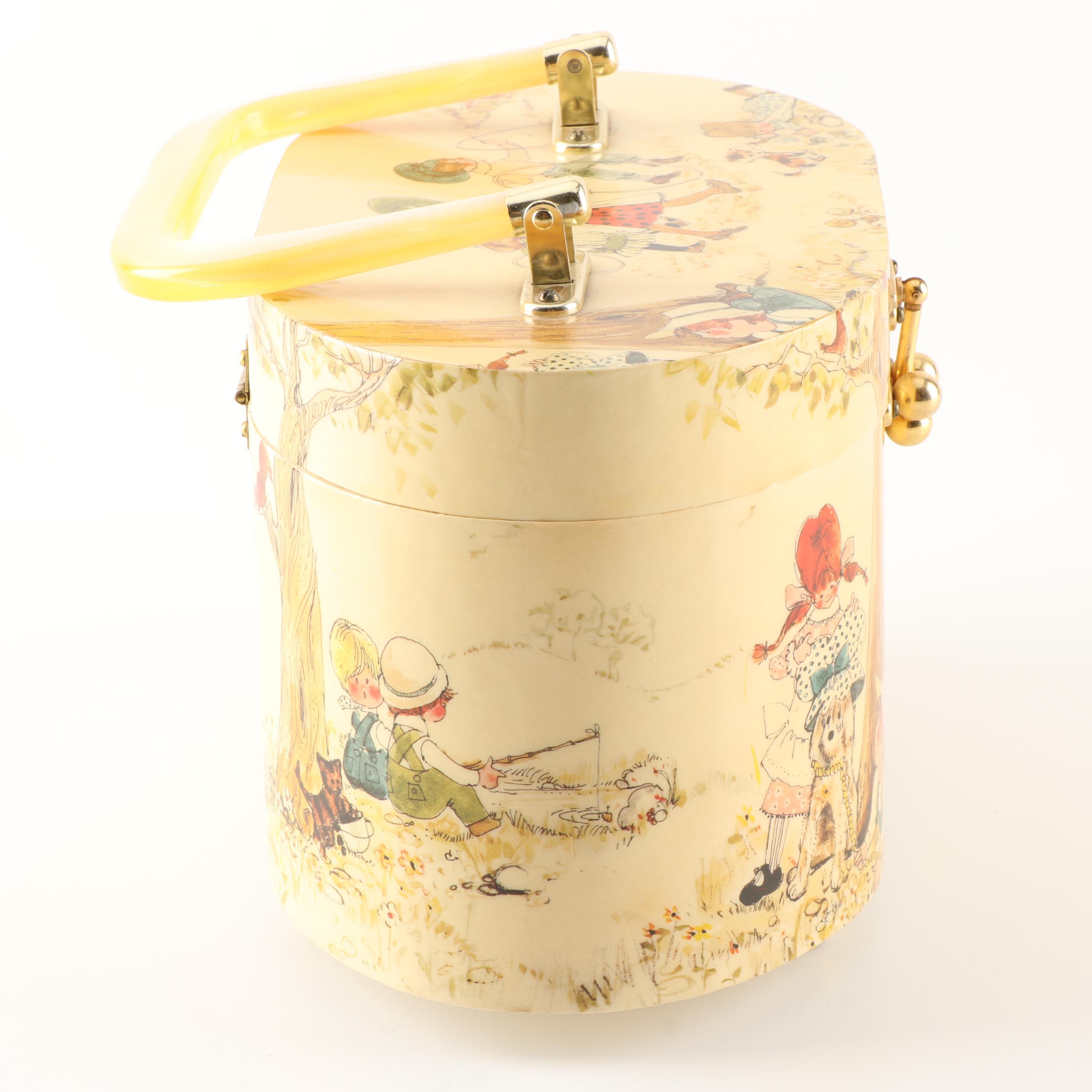 Judith Prothro Découpage Box Purse, 1970s Vintage