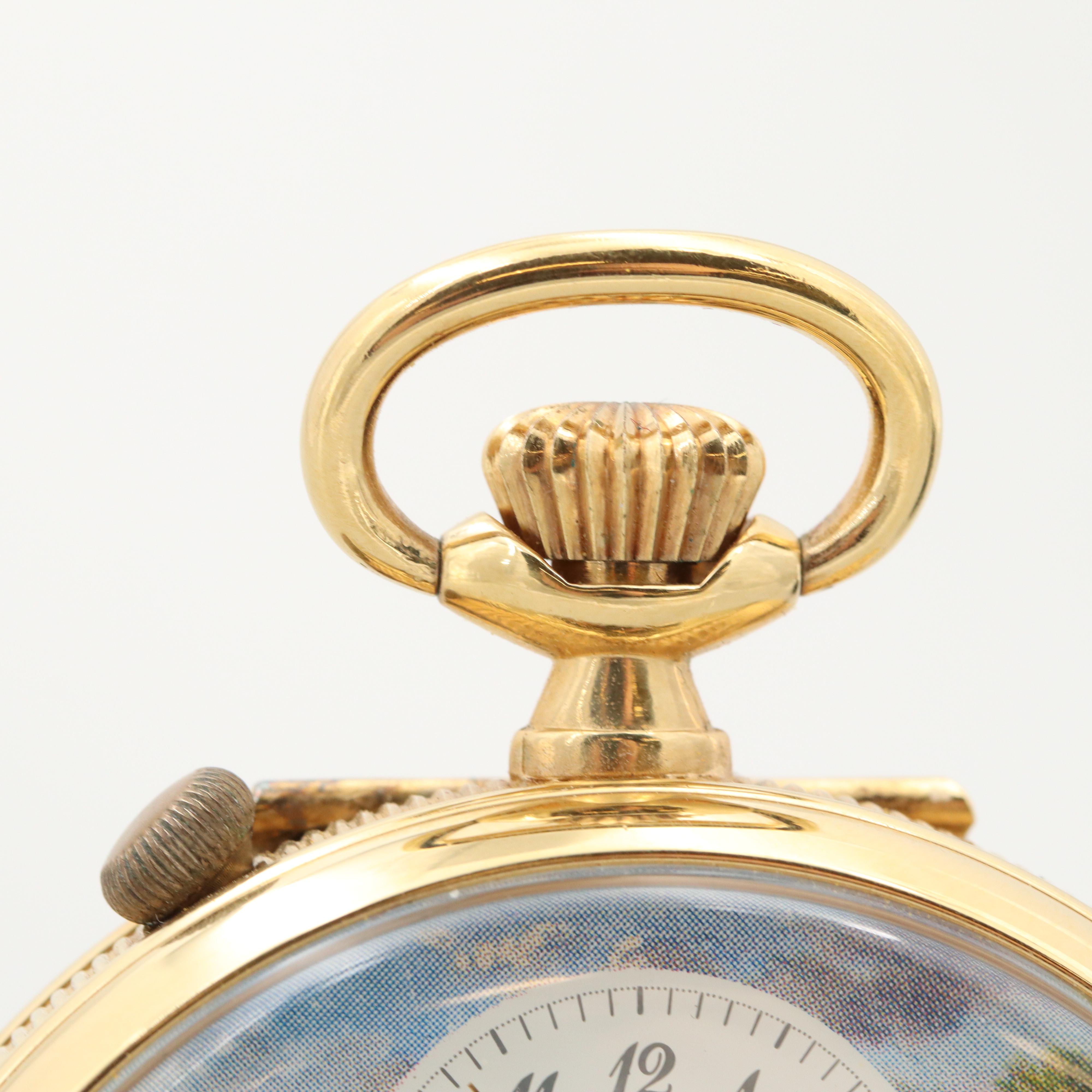 Vintage Arnex Musical Automaton Alarm Pocket Watch