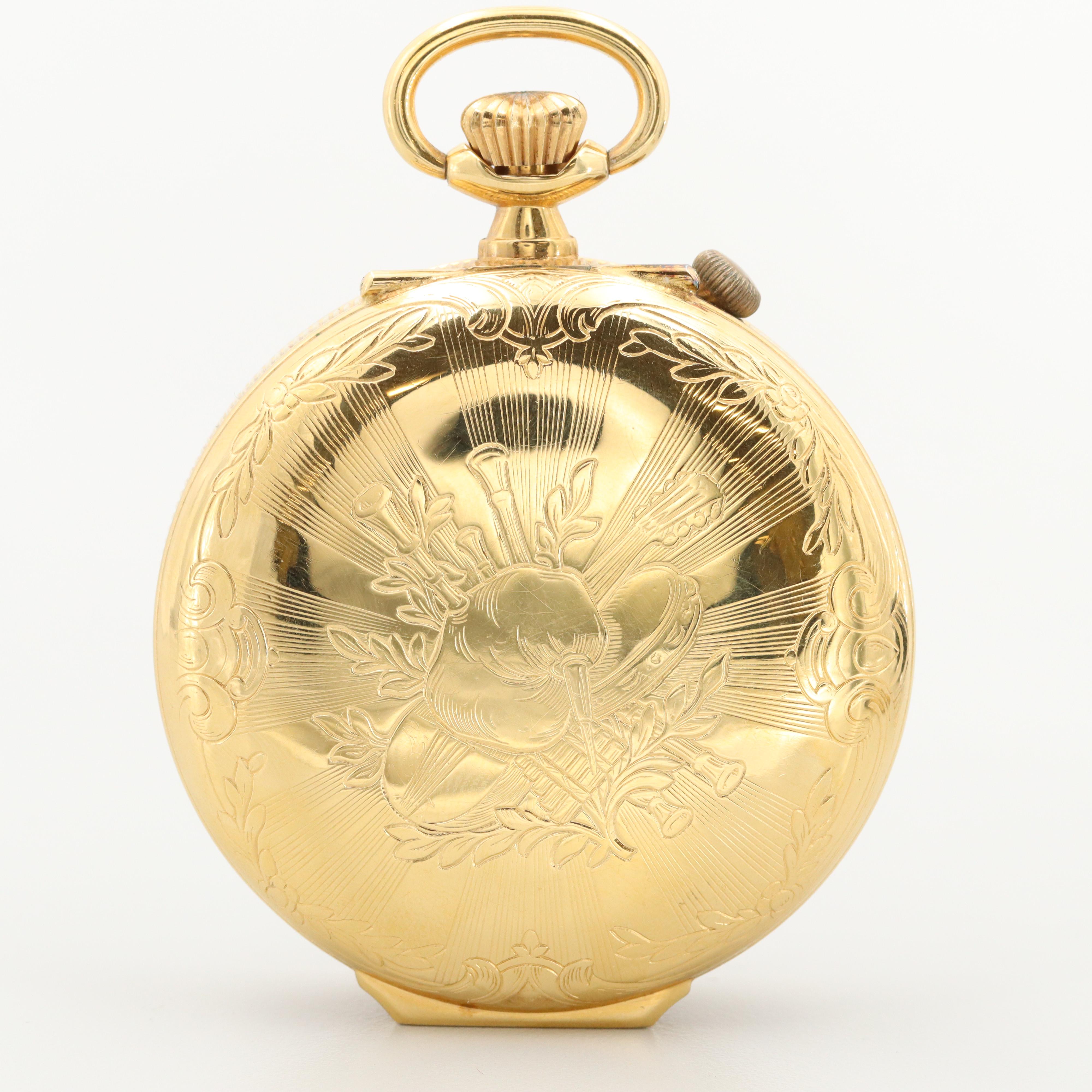 Vintage Arnex Musical Automaton Alarm Pocket Watch