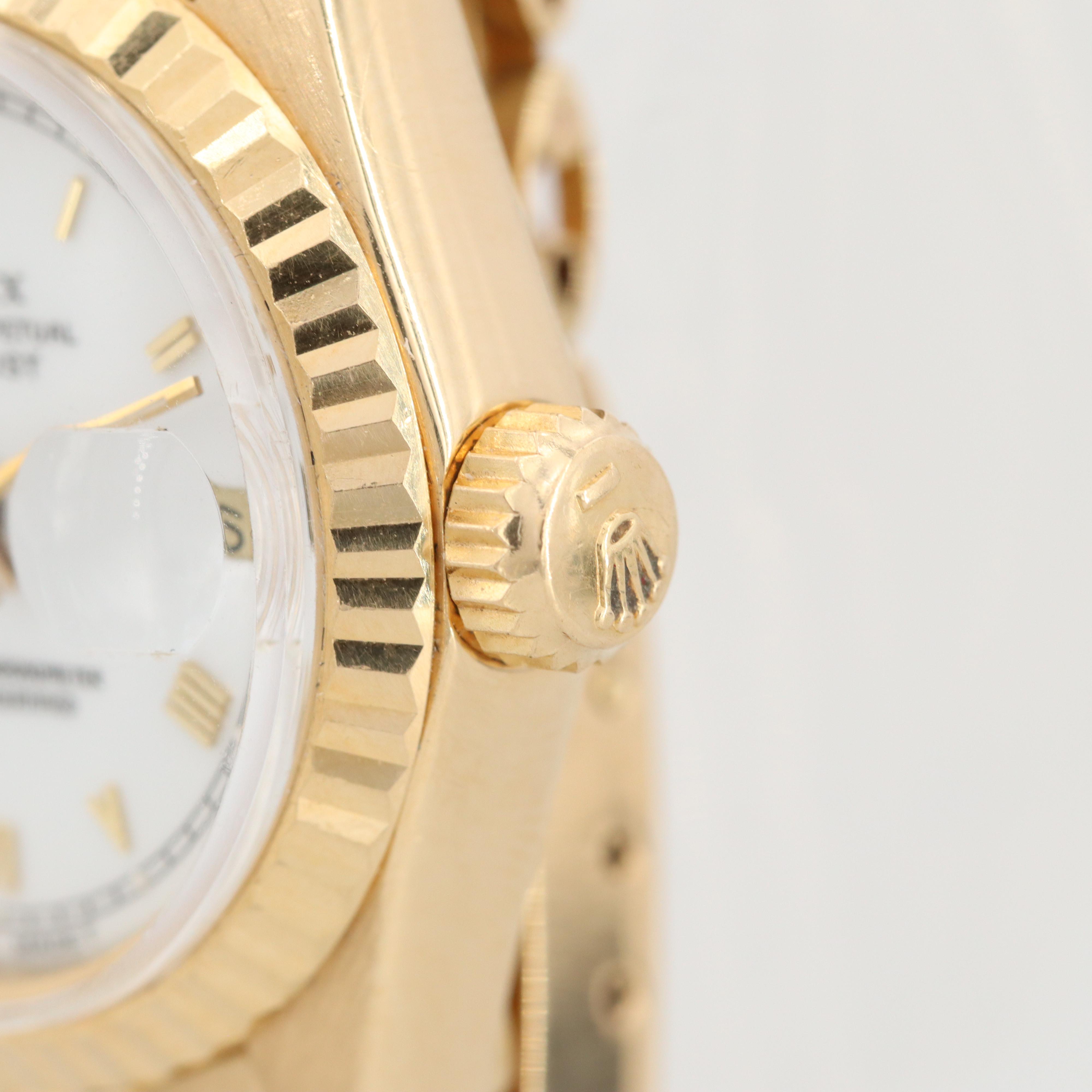 Vintage Rolex Datejust 18K Gold Watch With Honeycomb Jubilee Bracelet, 1978