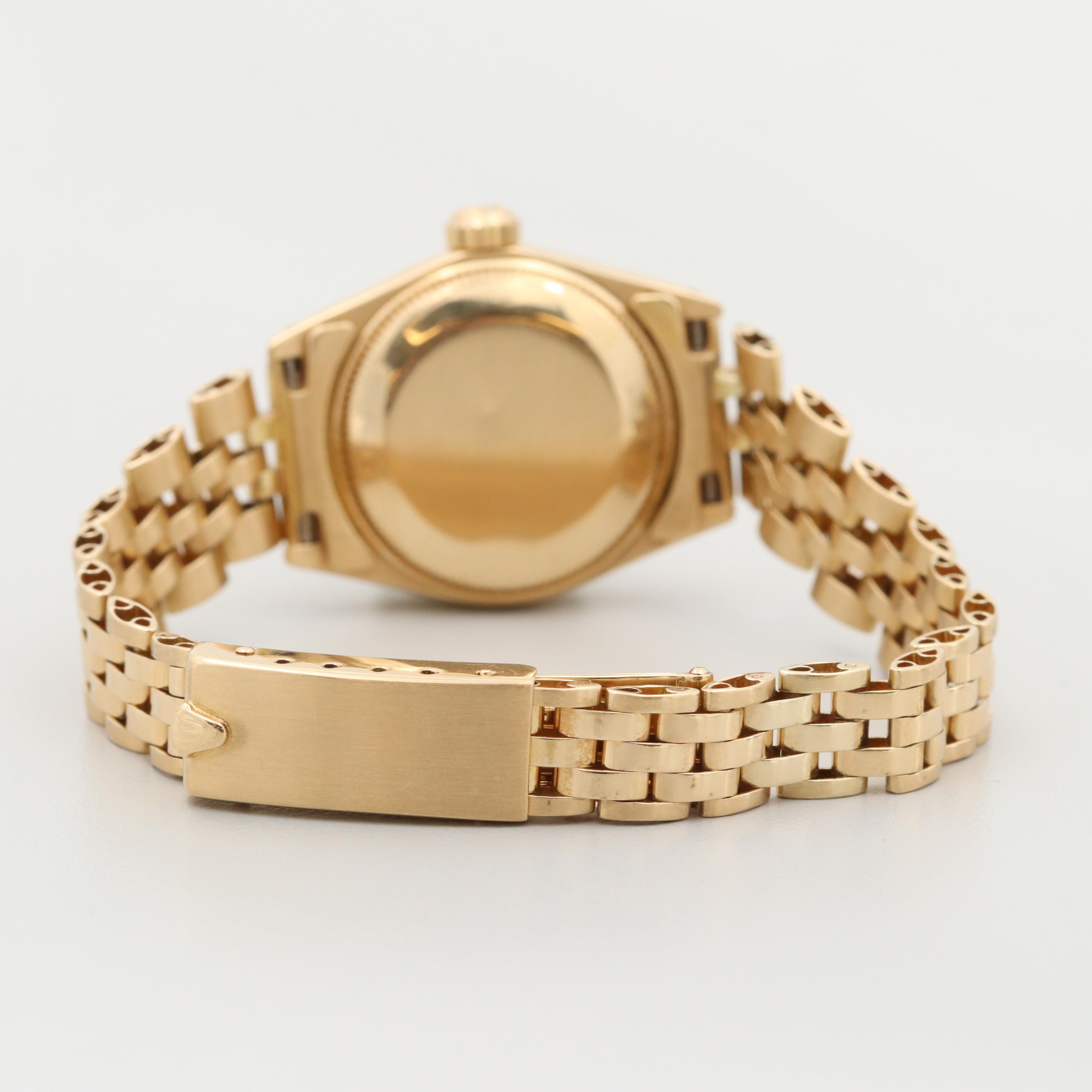 Vintage Rolex Datejust 18K Gold Watch With Honeycomb Jubilee Bracelet, 1978