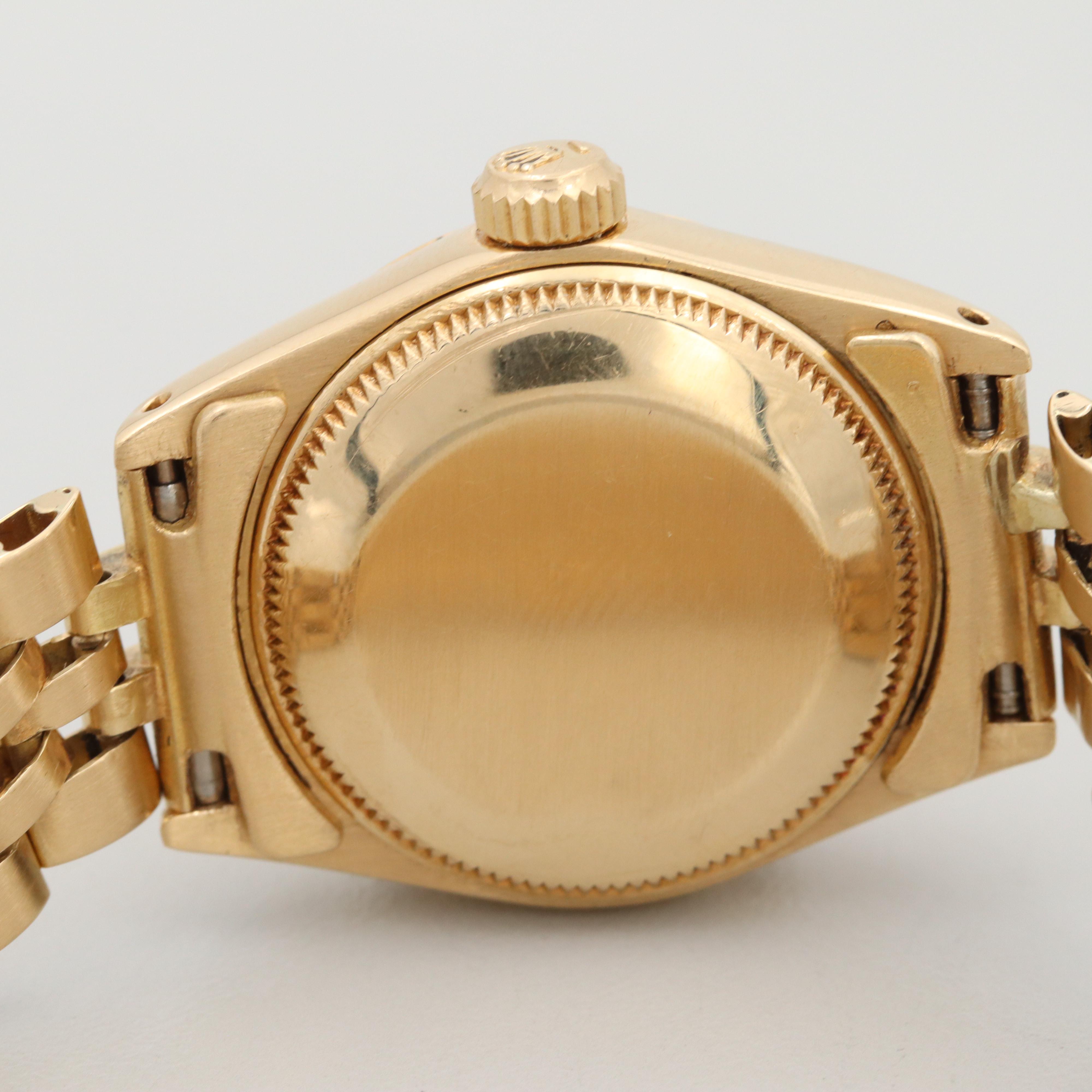 Vintage Rolex Datejust 18K Gold Watch With Honeycomb Jubilee Bracelet, 1978