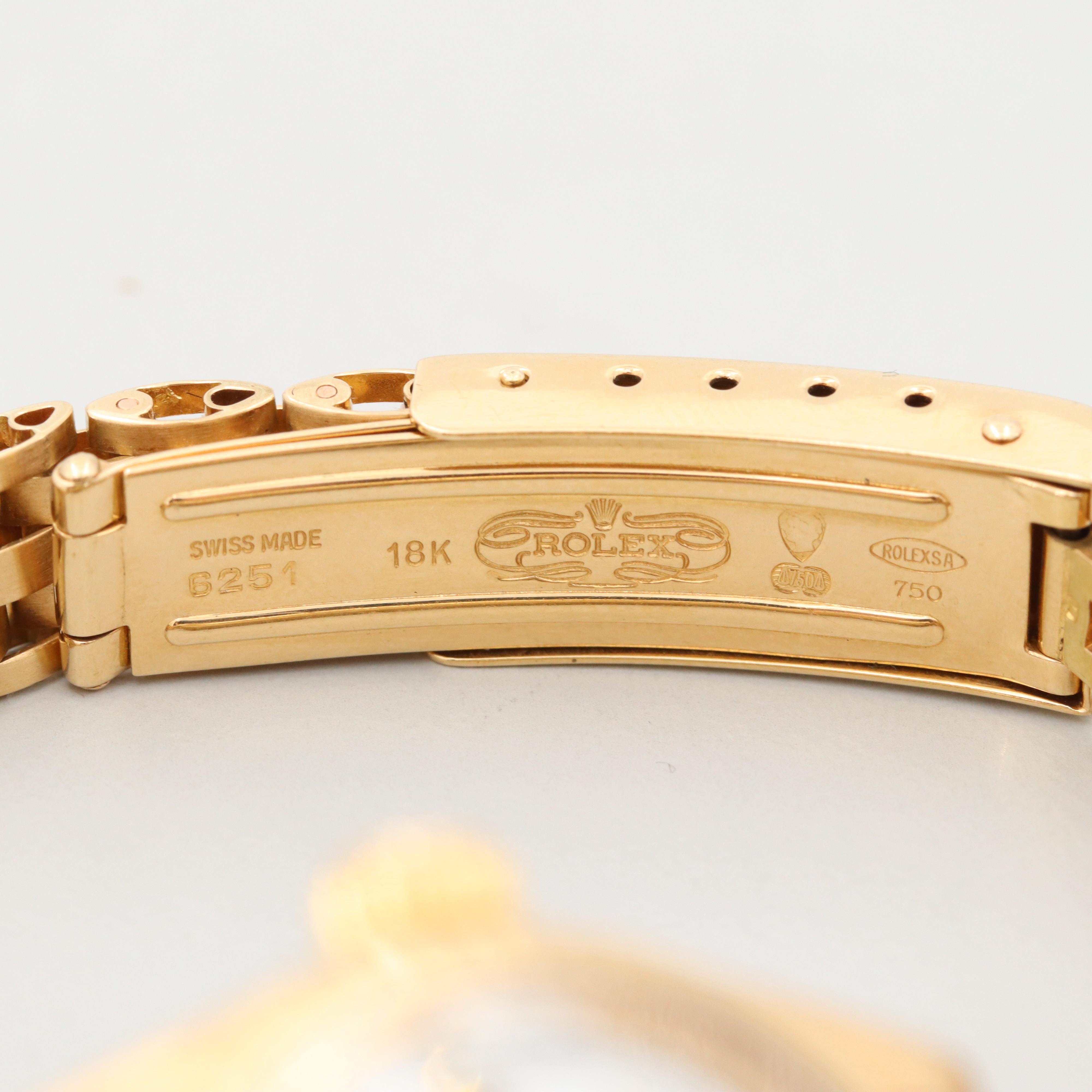 Vintage Rolex Datejust 18K Gold Watch With Honeycomb Jubilee Bracelet, 1978