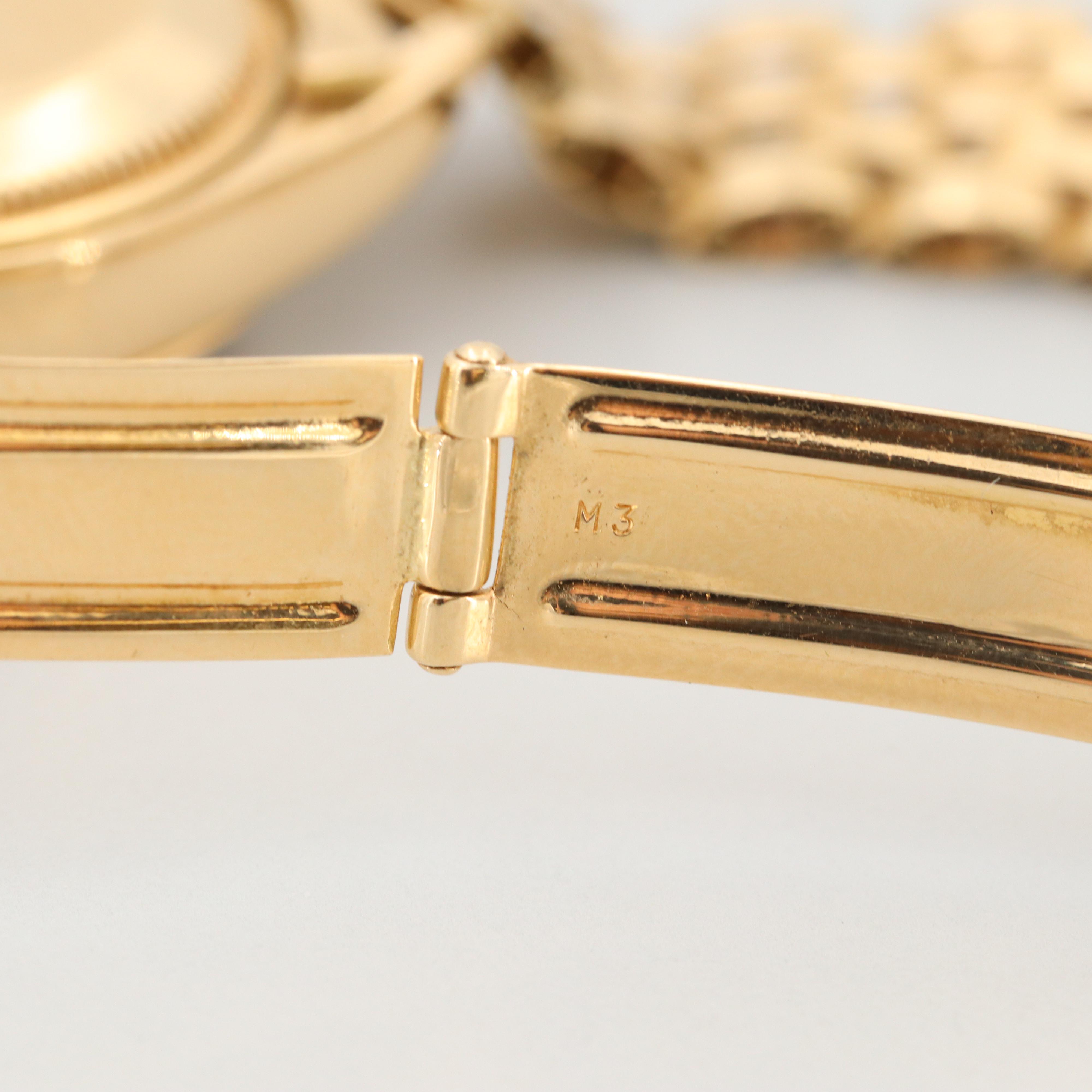 Vintage Rolex Datejust 18K Gold Watch With Honeycomb Jubilee Bracelet, 1978