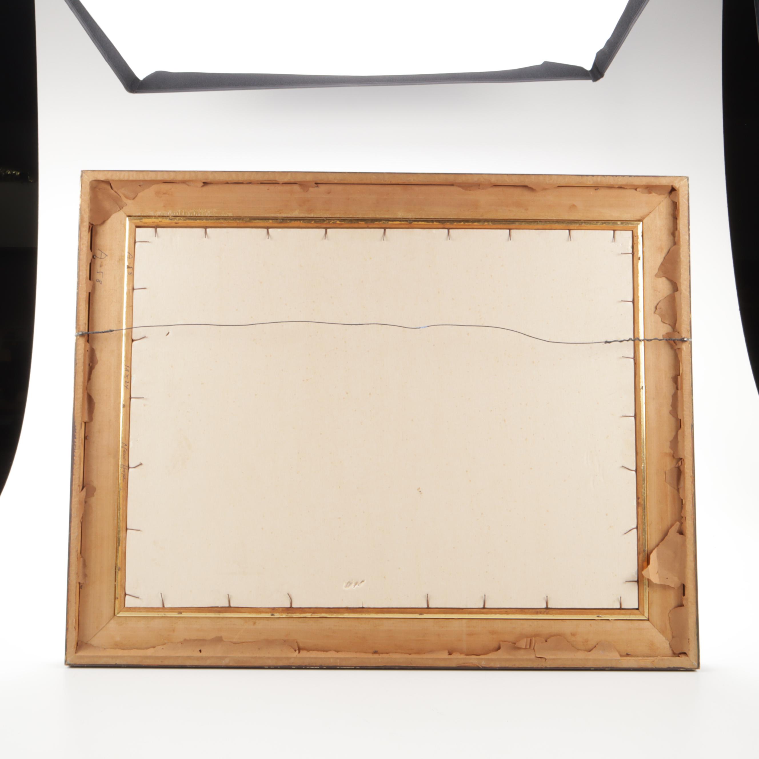 Oil Painting of a Folk Art Park Scene