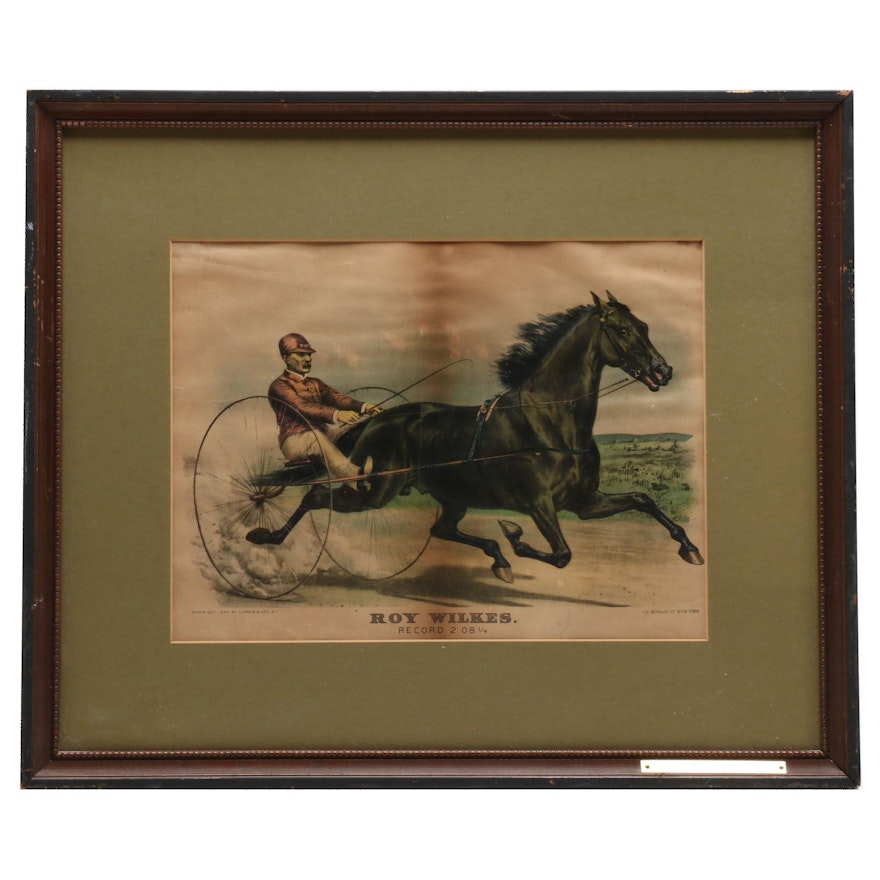 Currier & Ives Color Lithograph "Roy Wilkes"