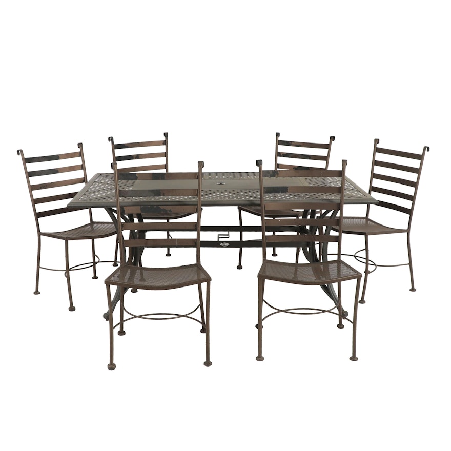 Contemporary Hampton Bay Metal Patio Table and Chairs