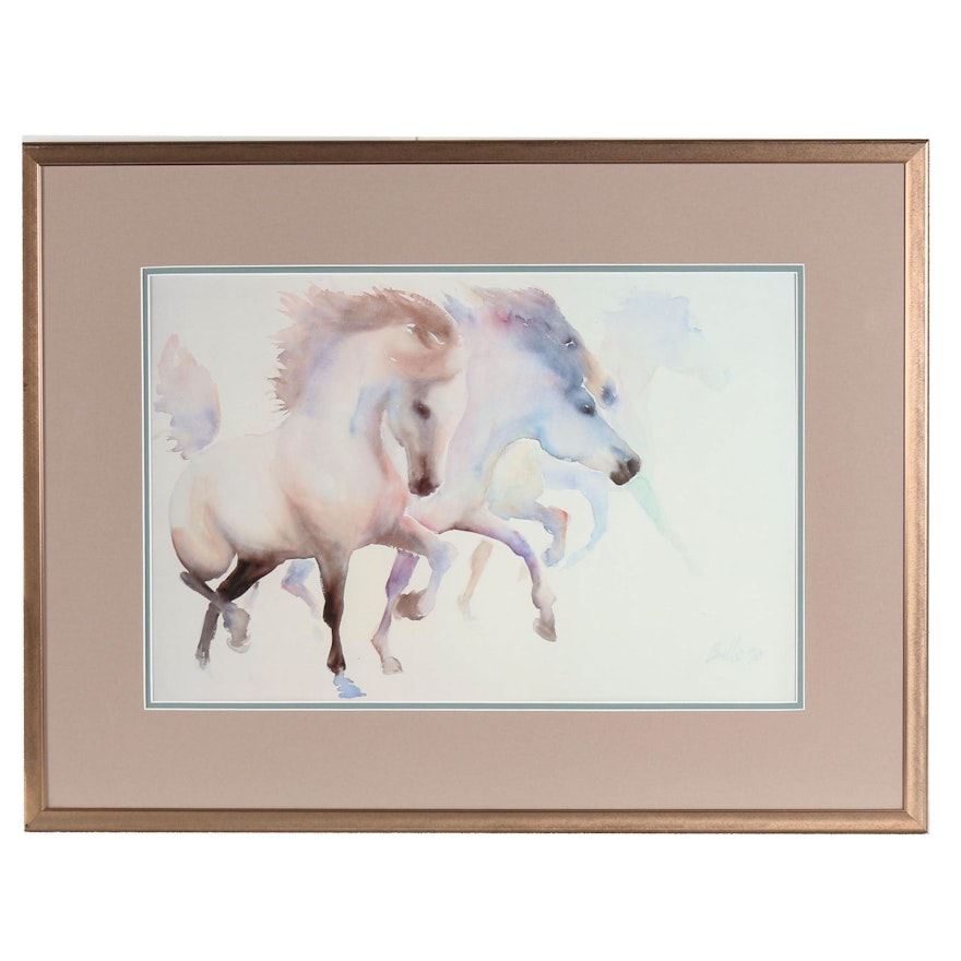 Béatrice Bulteau Giclée of Galloping Horses