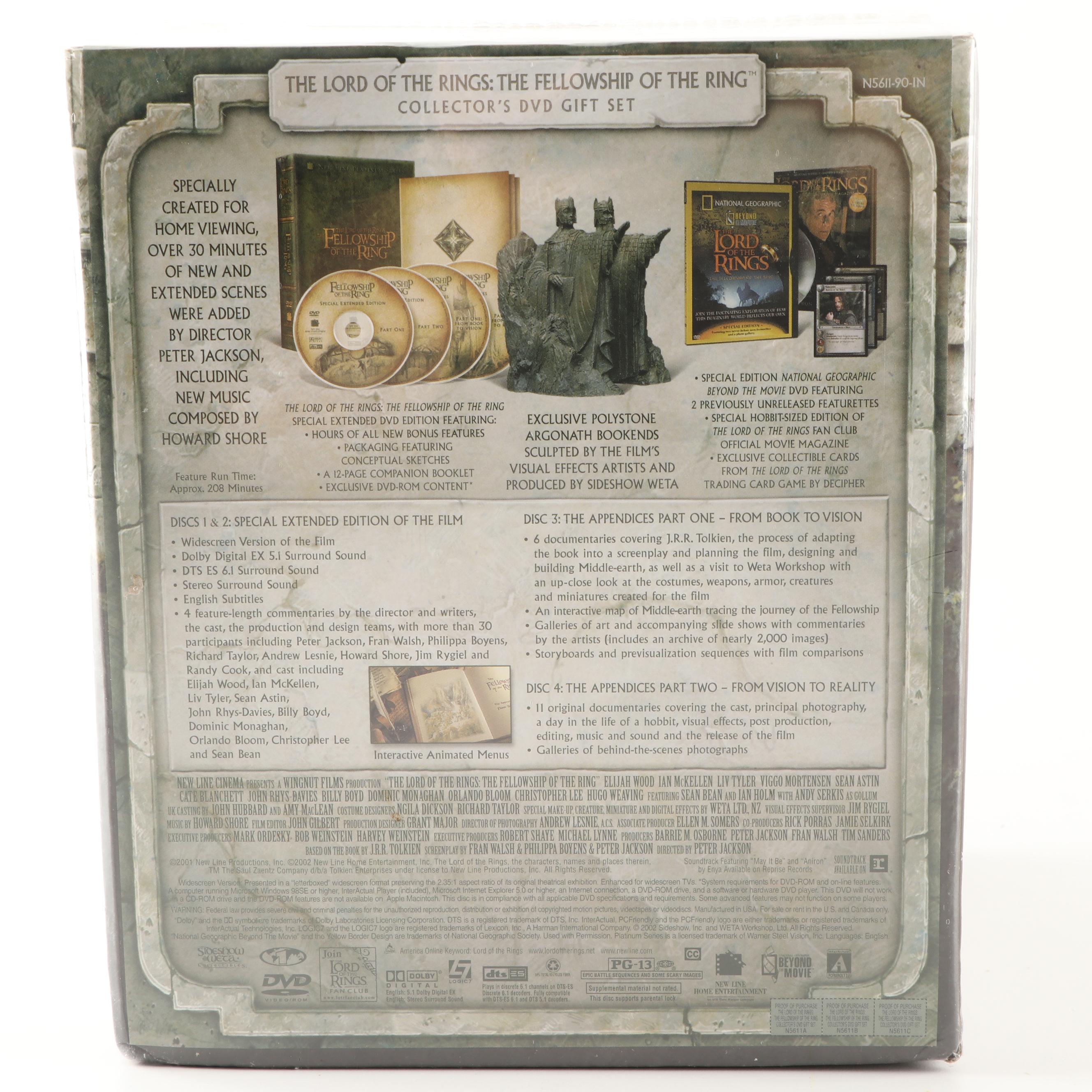 Lord of the Rings "The Fellowship Of The Ring" DVD Set