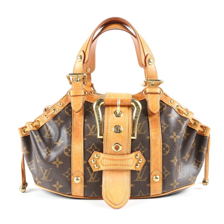 Louis Vuitton Paris Limited Edition Theda GM Bag in Monogram Canvas and Leather
