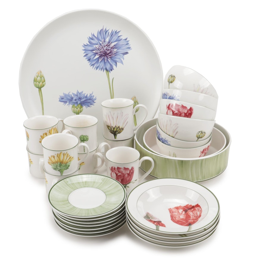 Villeroy & Boch "Flora" Mix and Match Pattern Cups and Dinnerware