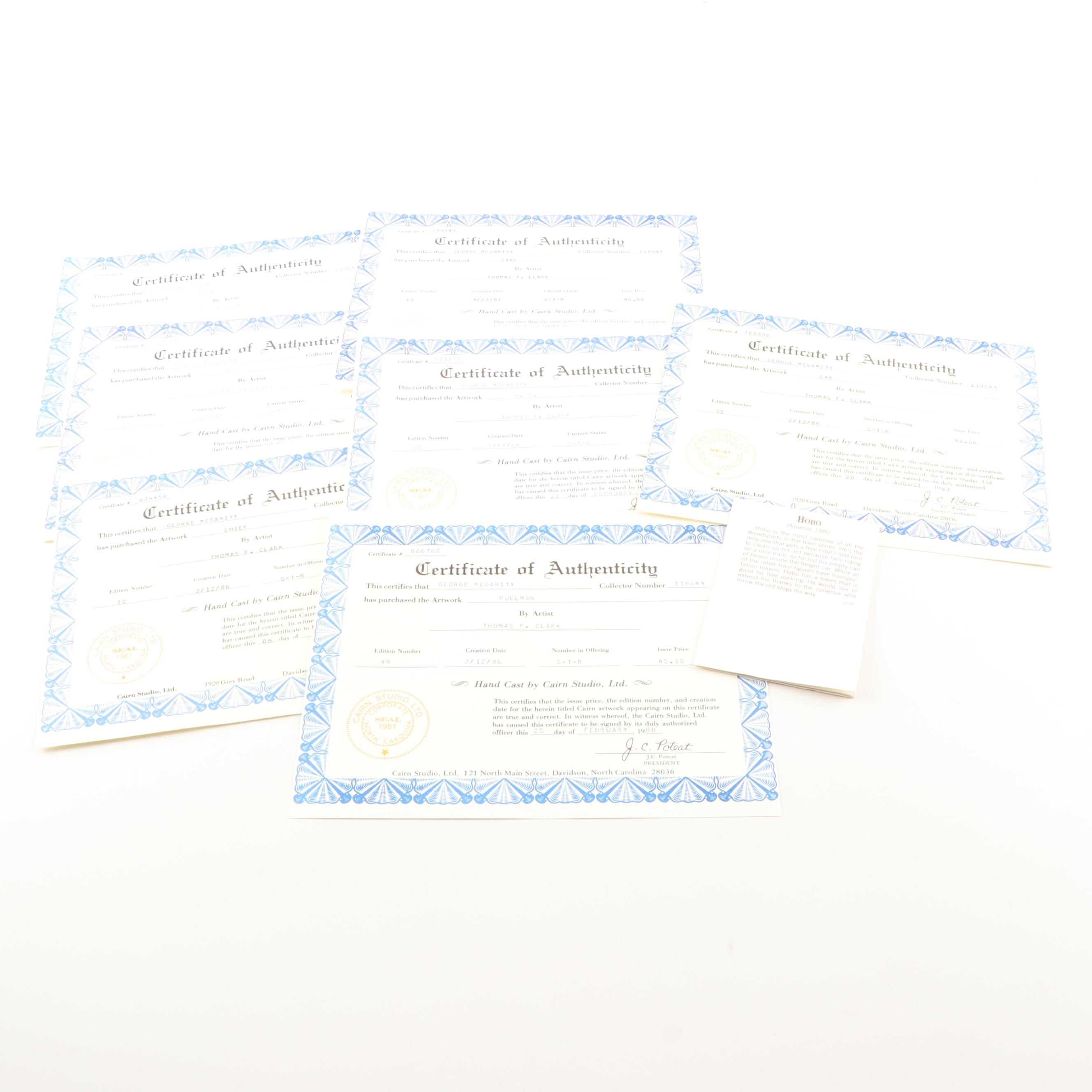 Cairn Studio Tom Clark Gnomes Resin "Train Series" Figurines