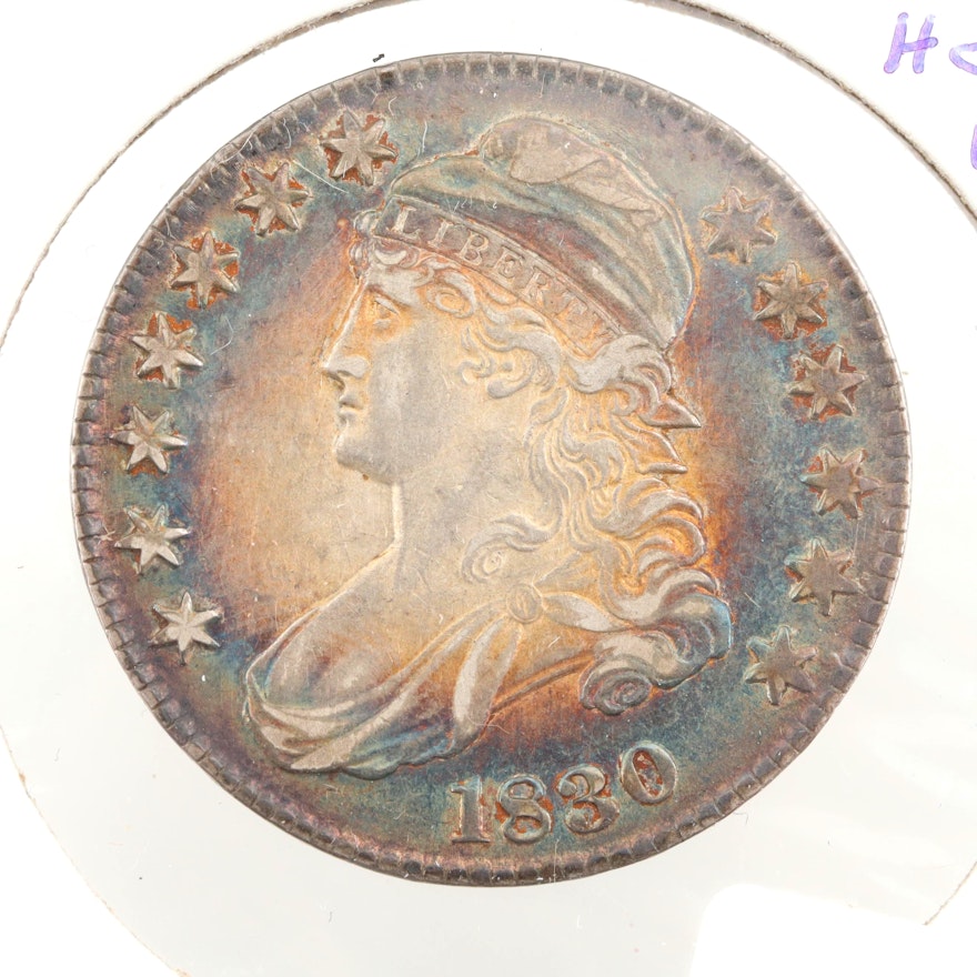 1830 Capped Bust Silver Half Dollar