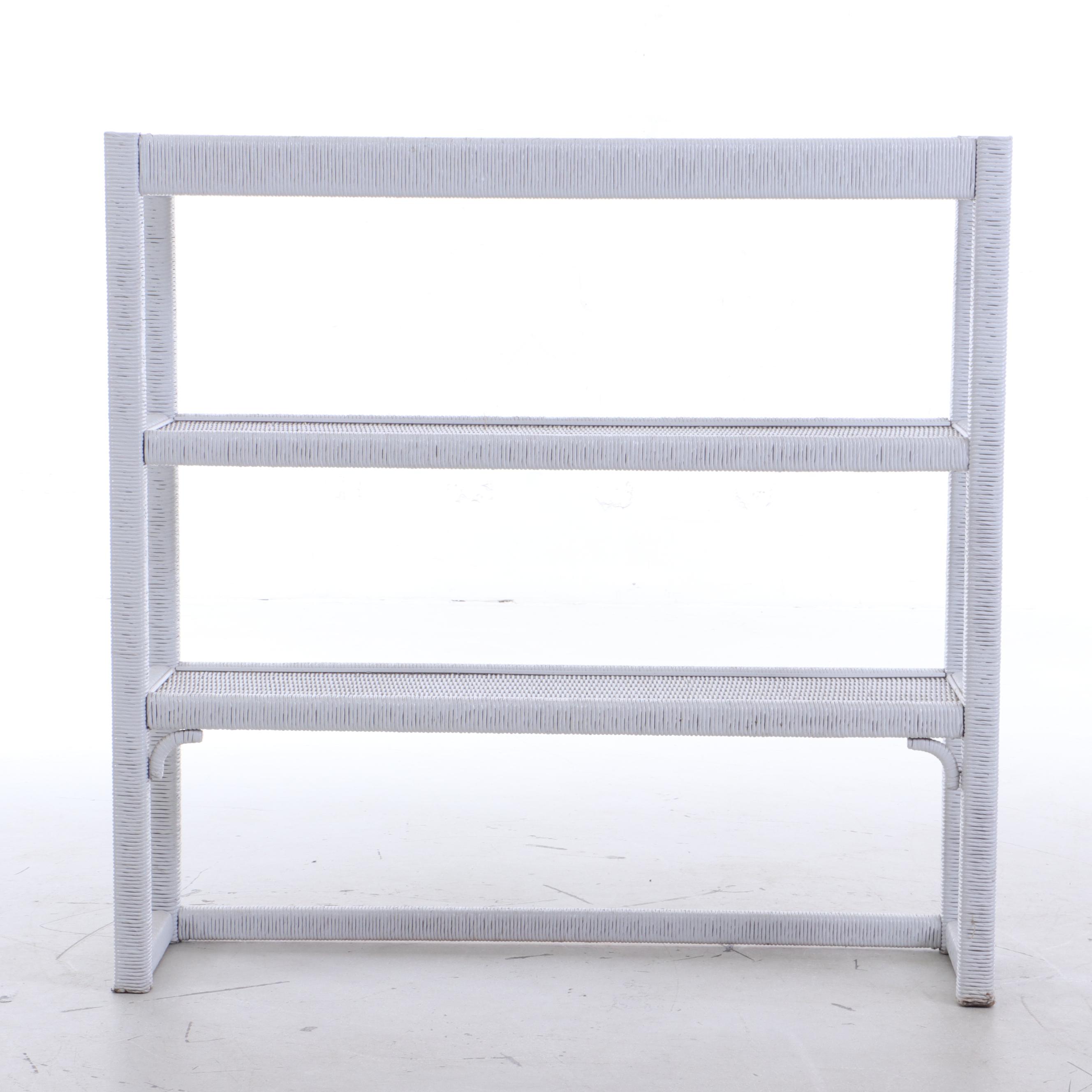 White Wicker Bookcase