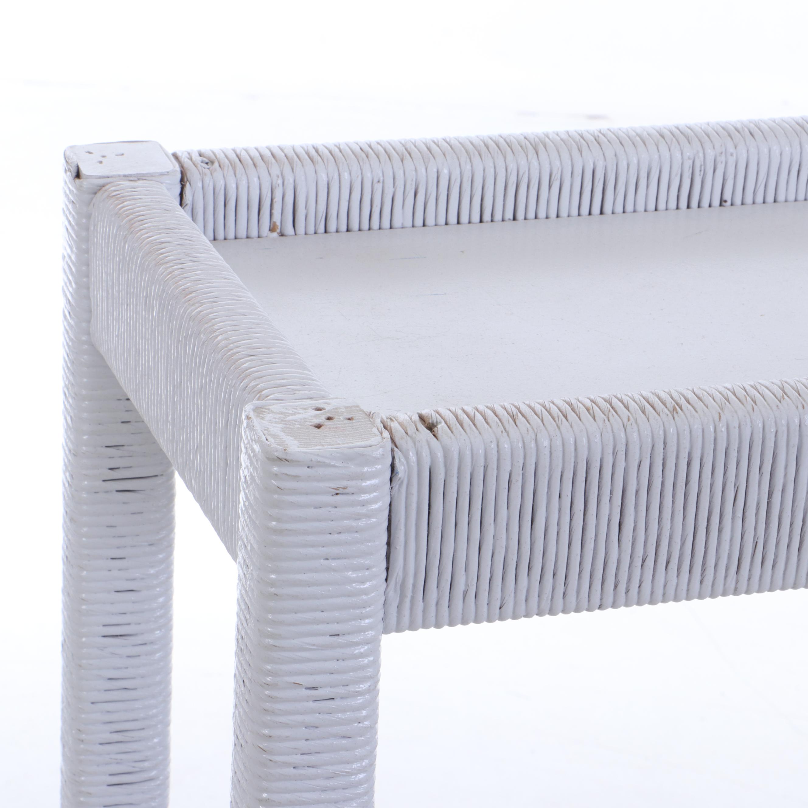 White Wicker Bookcase