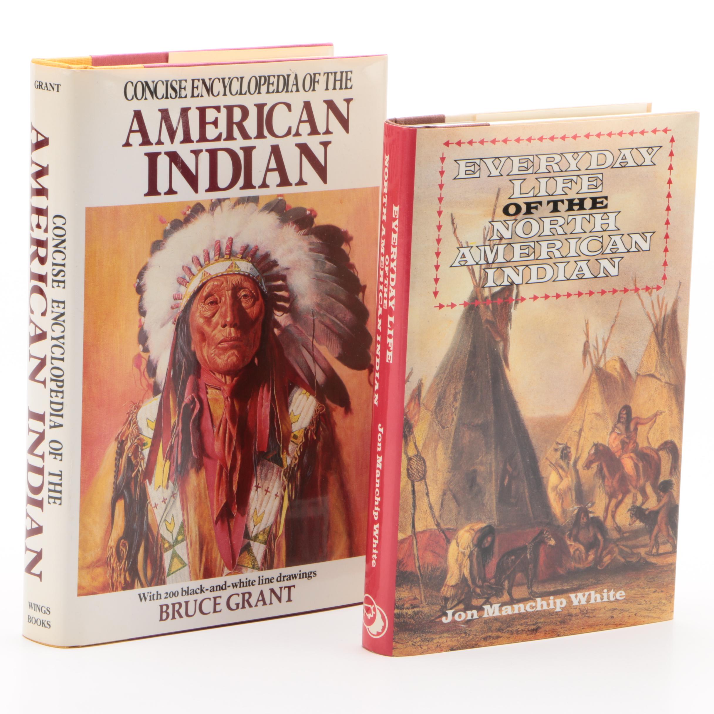 Native American History Books including "Concise Encyclopedia," 1989