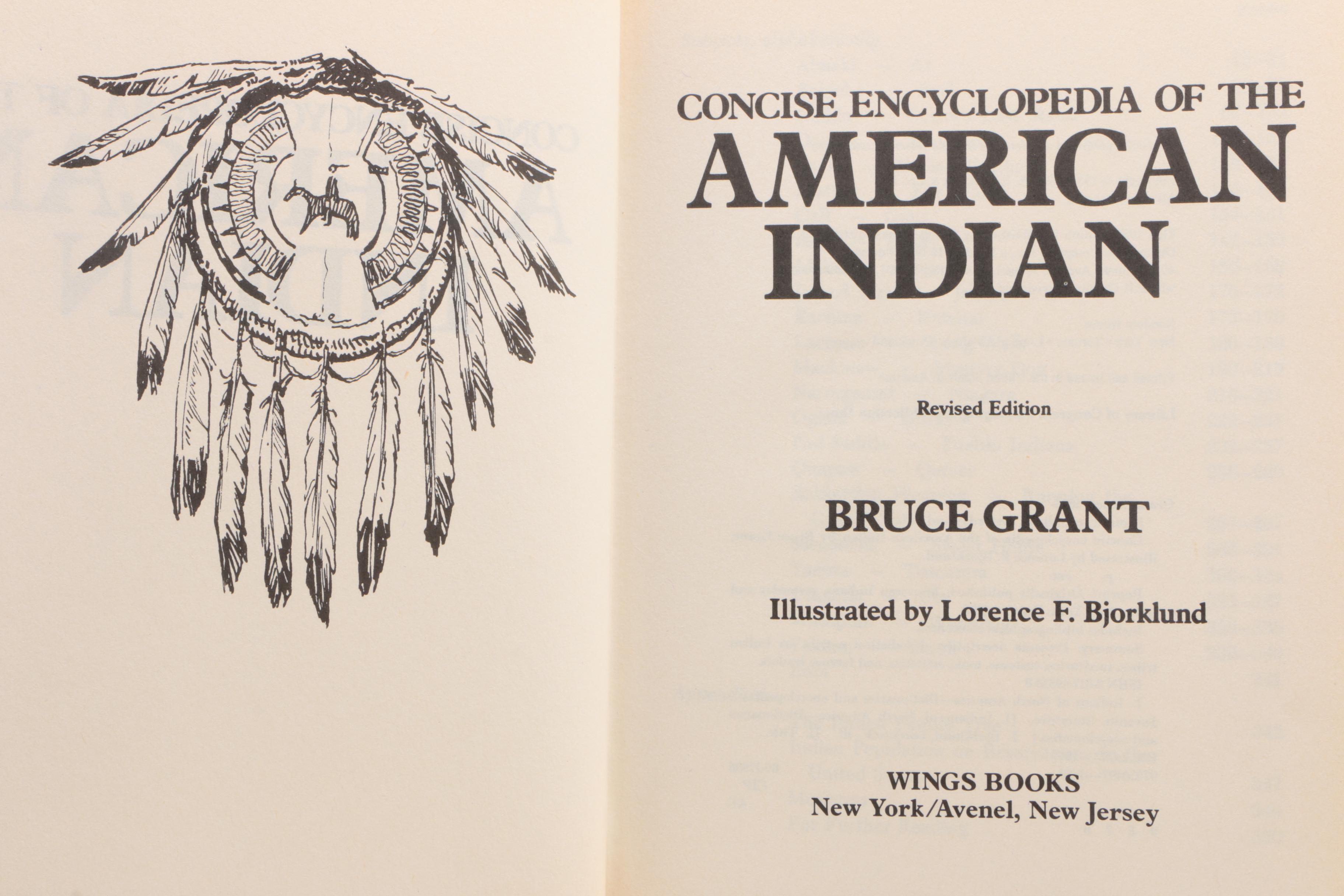 Native American History Books including "Concise Encyclopedia," 1989