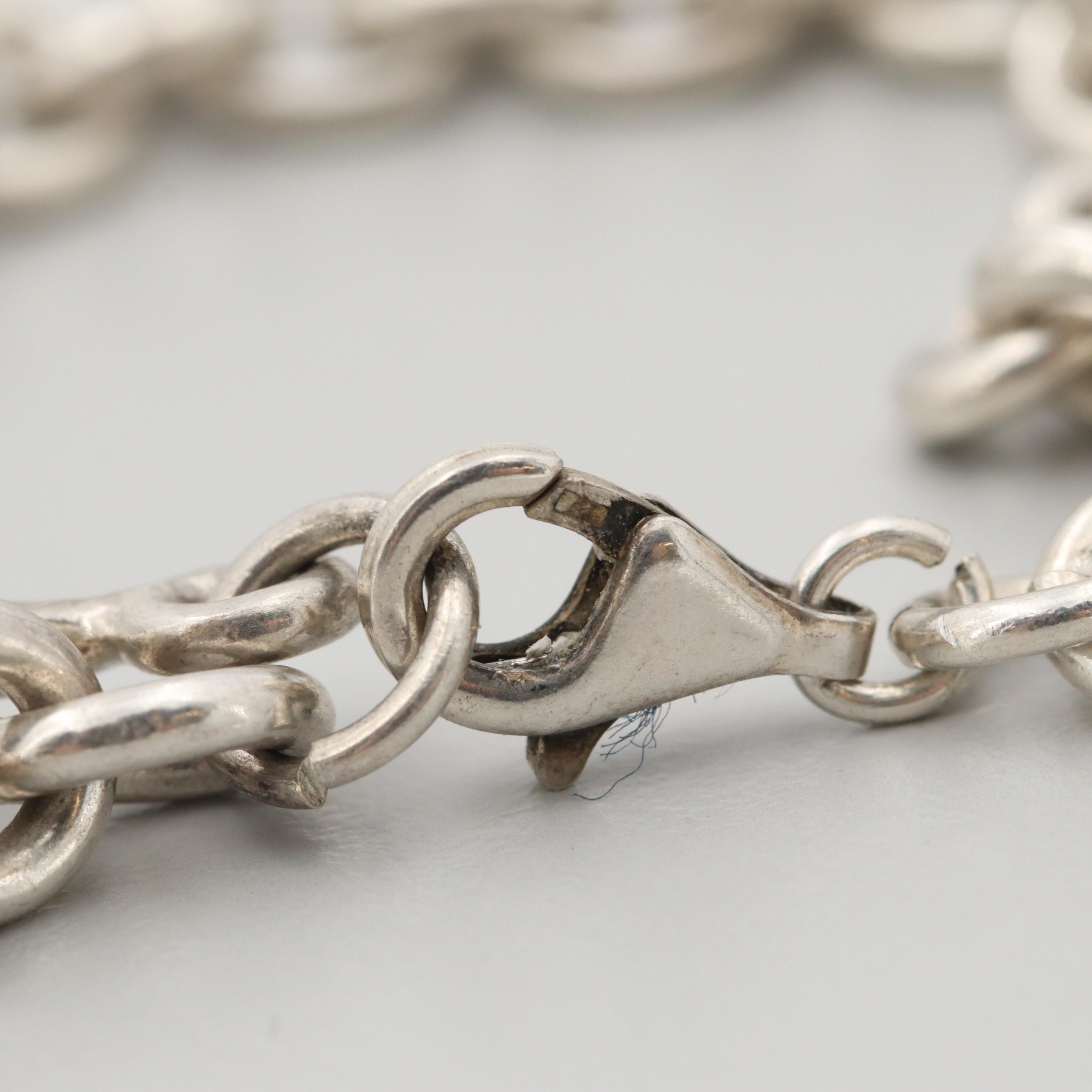 Sterling Silver Charm Bracelet with Sterling Star Charm