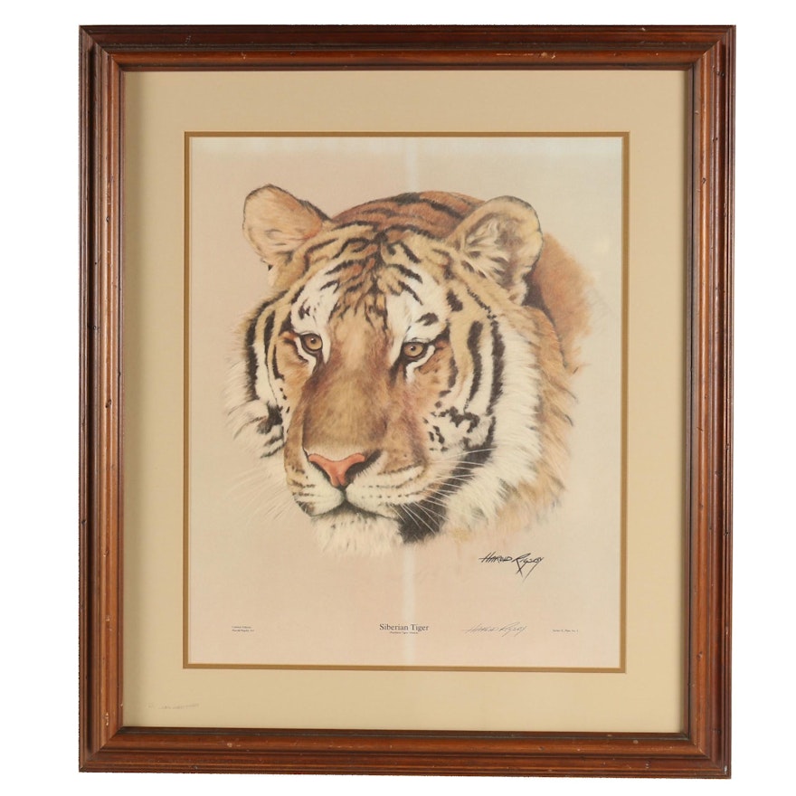 Harold Rigsby Offset Lithograph "Siberian Tiger"