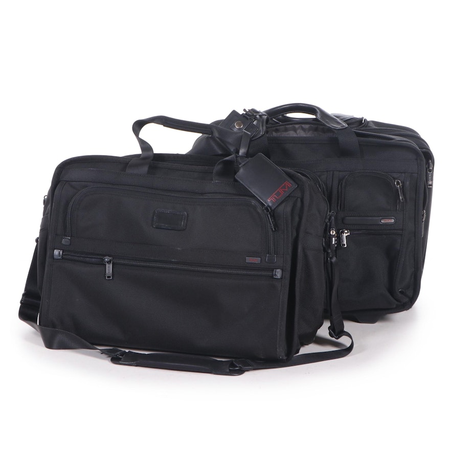 Tumi Black Nylon and Leather Carry-On Bags