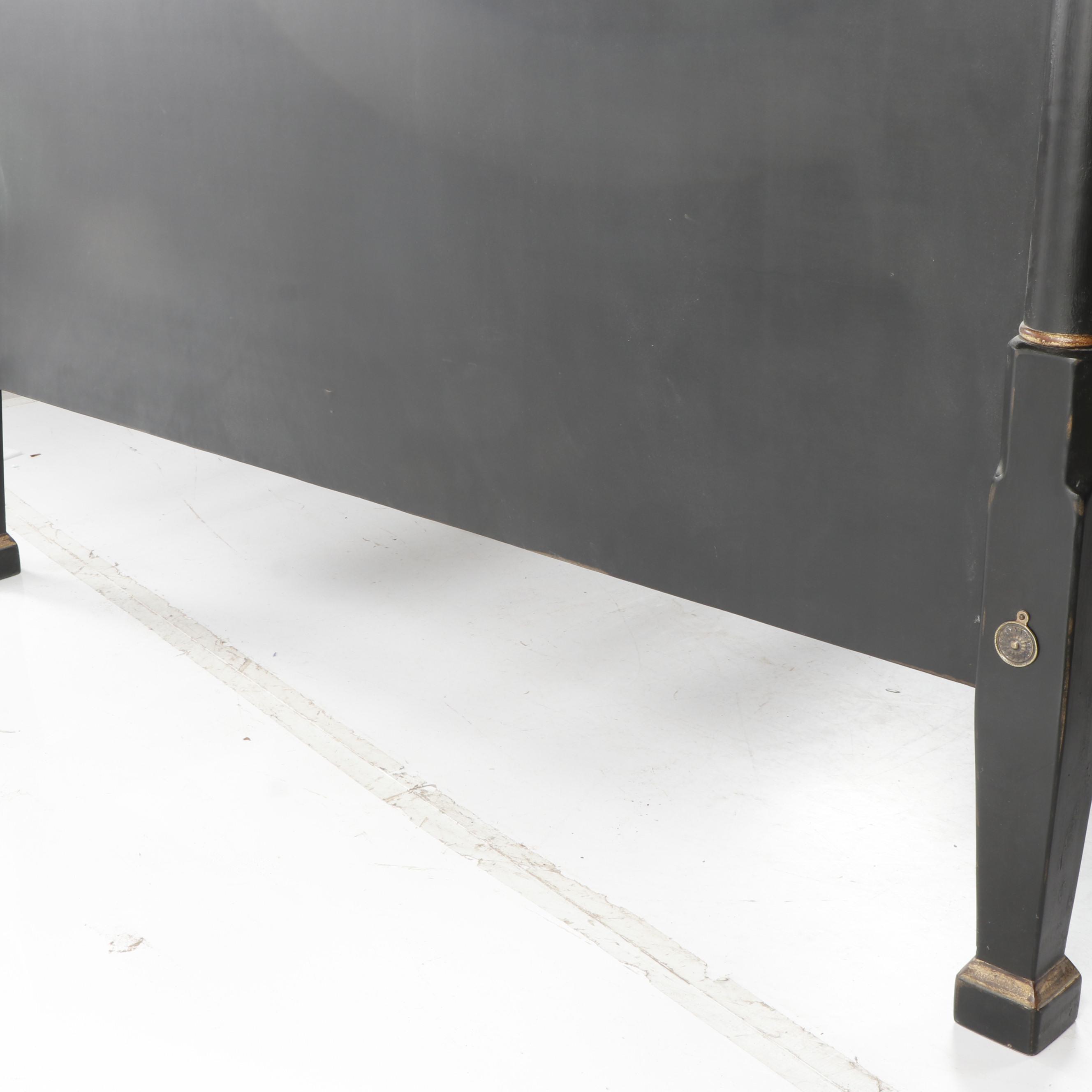 Robert Bergelin Contemporary Four Poster King Size Bed Frame with Step Stool