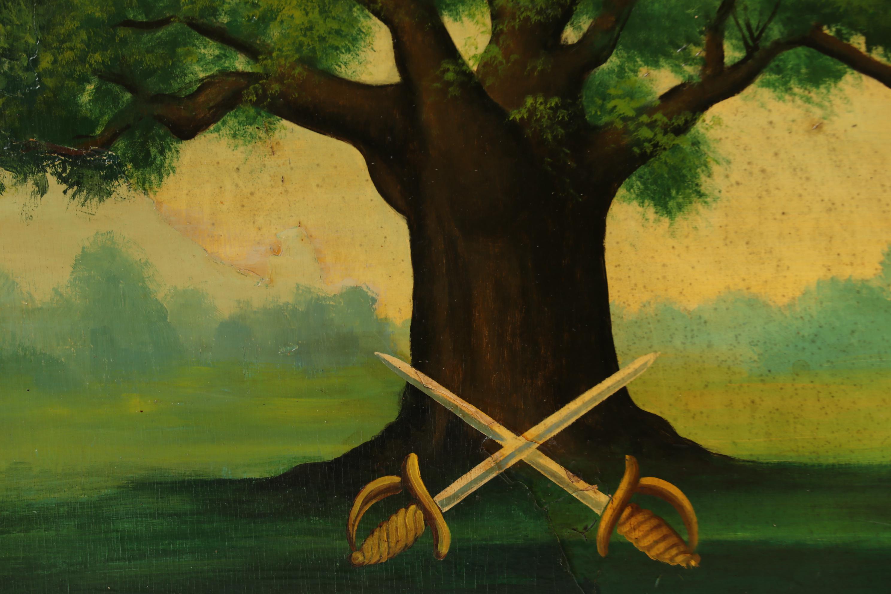 Hand-Painted British Pub Sign "The Royal Oak"