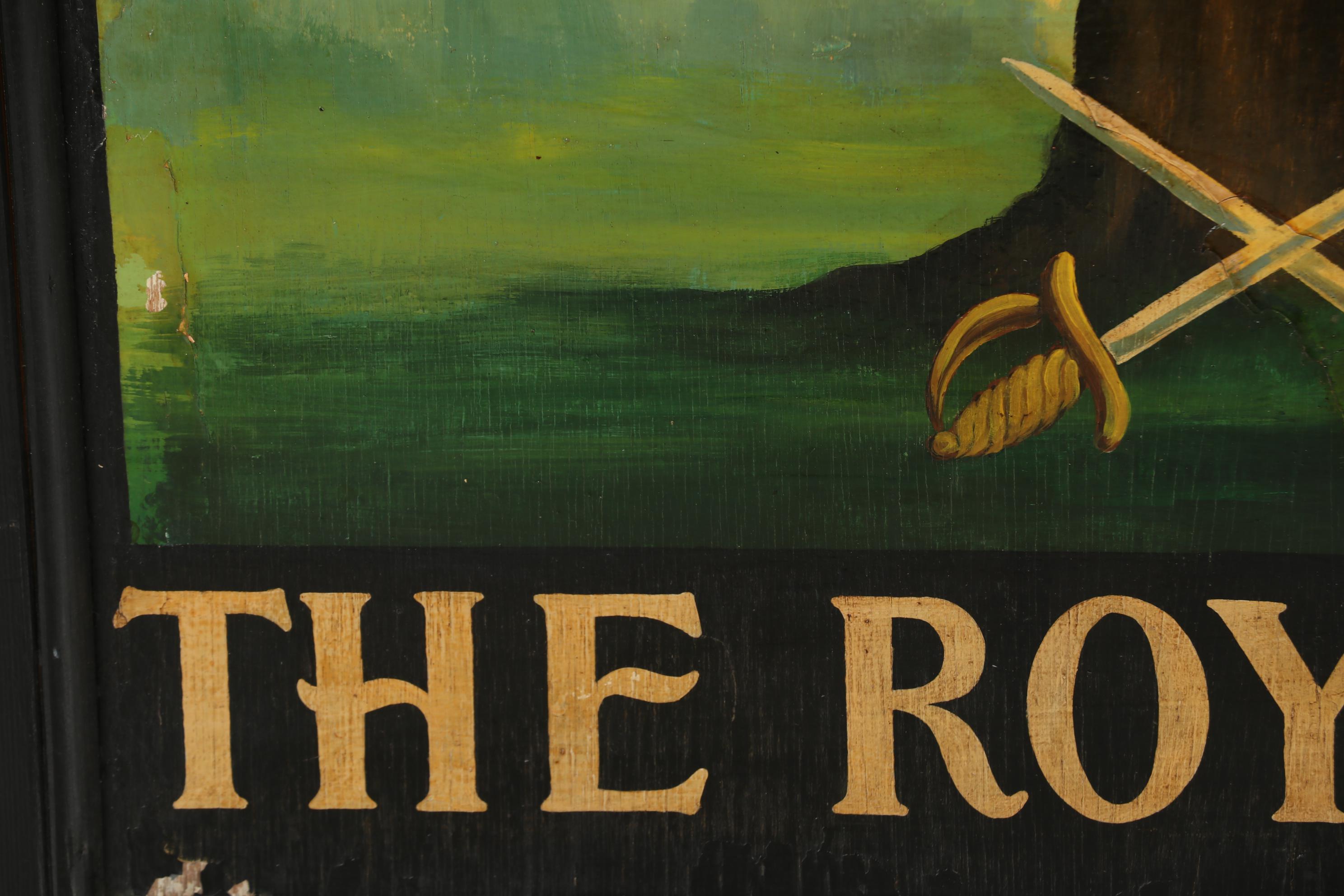 Hand-Painted British Pub Sign "The Royal Oak"