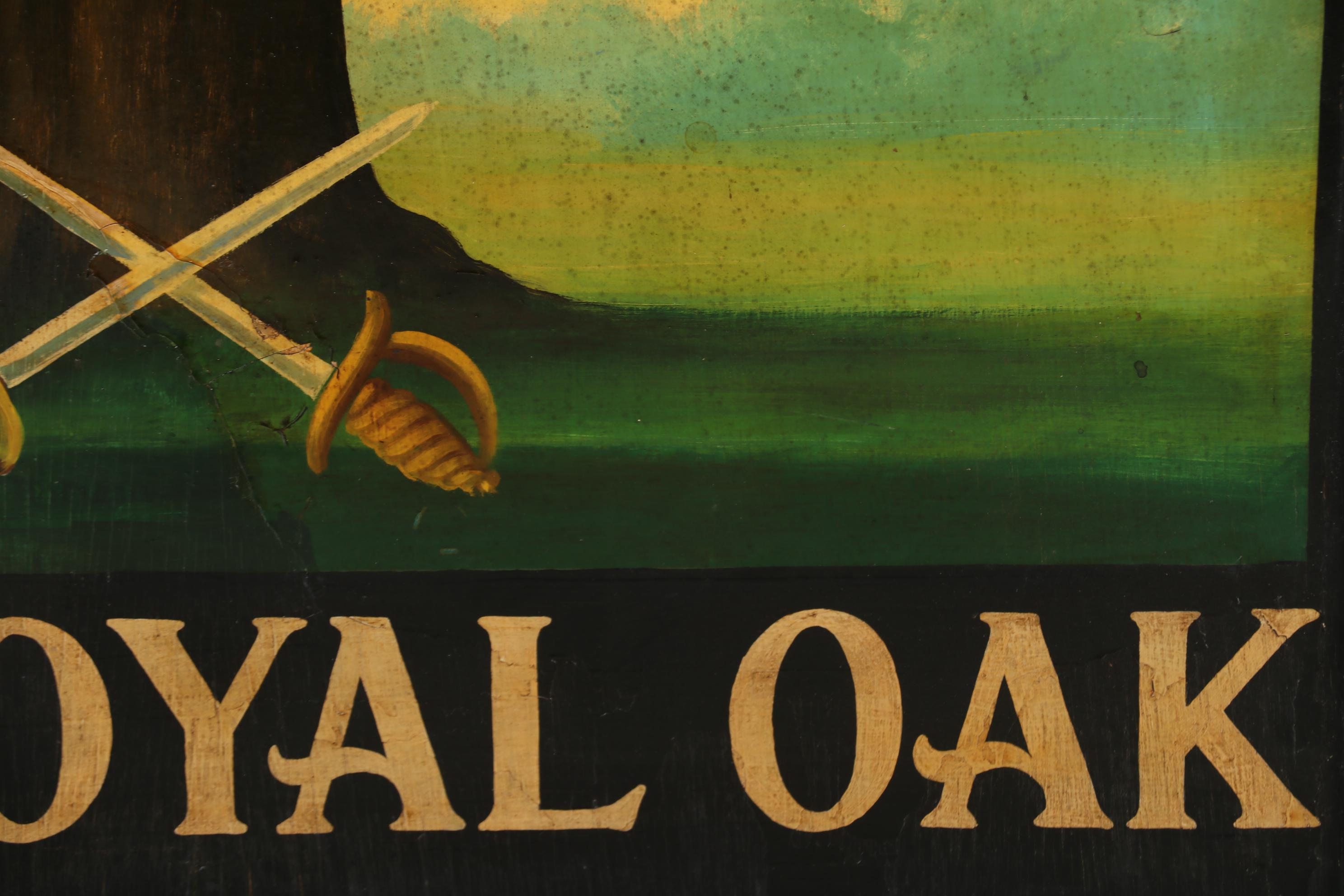 Hand-Painted British Pub Sign "The Royal Oak"