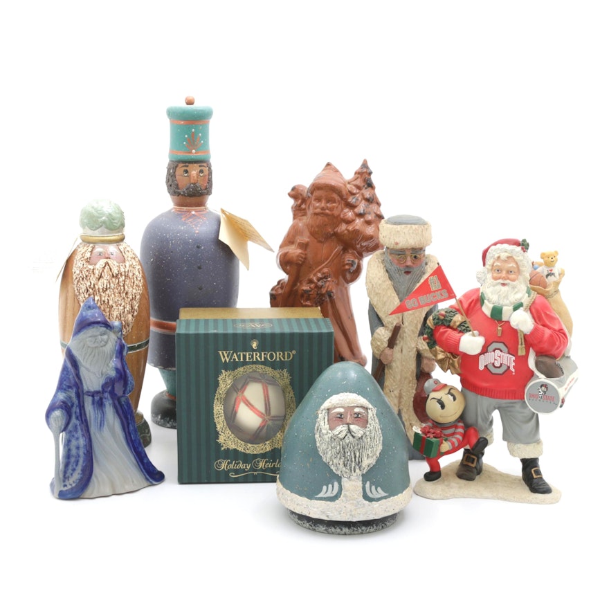 Holiday Themed Figurines Featuring Waterford Ornament