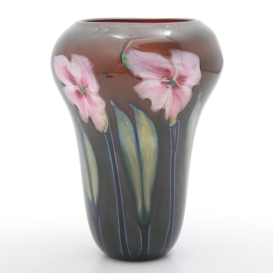 Mark Lotton Blown Glass Vase "Multi Flora"