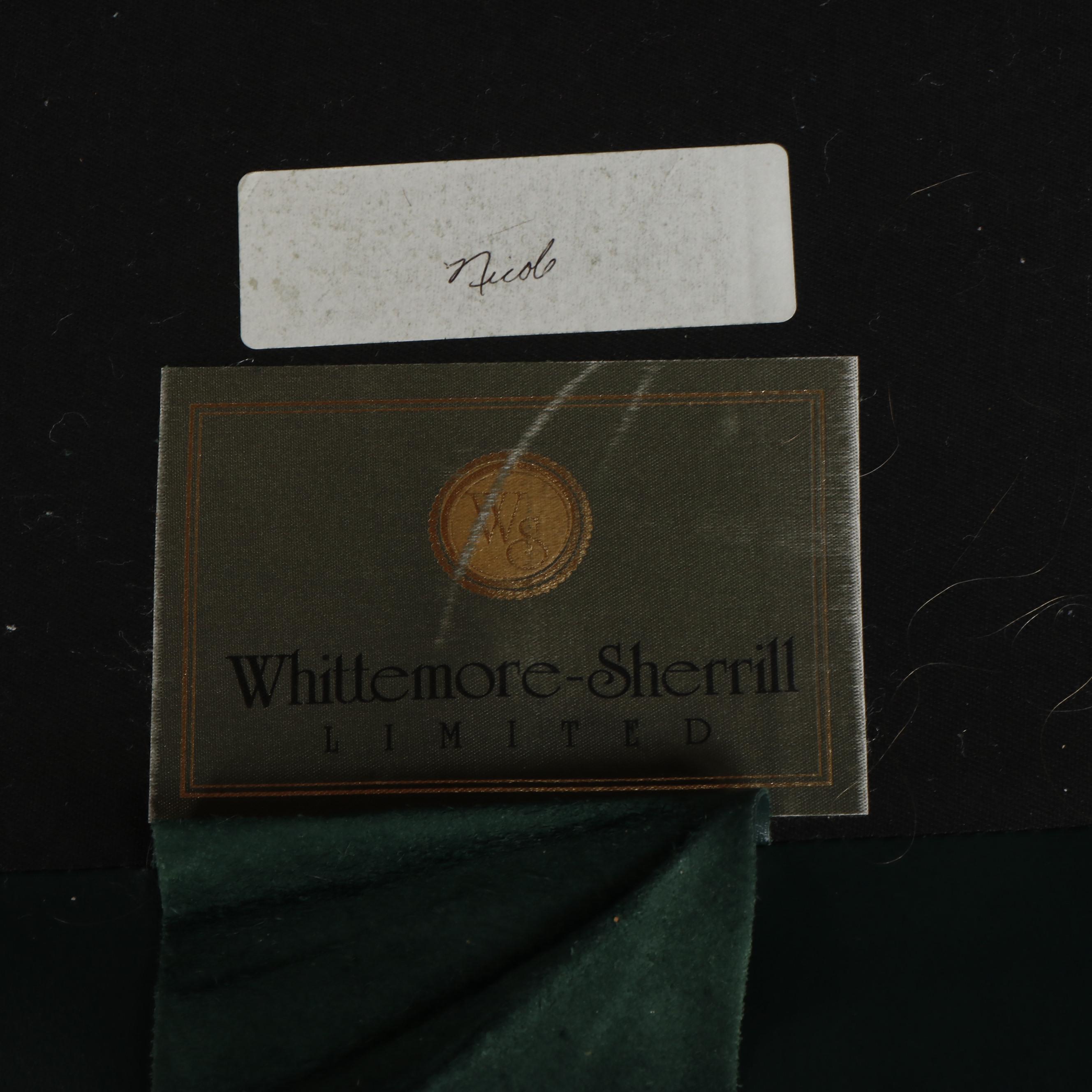 Whittemore-Sherrill Limited Green Leather Sofa with Armchair, Late 20th Century